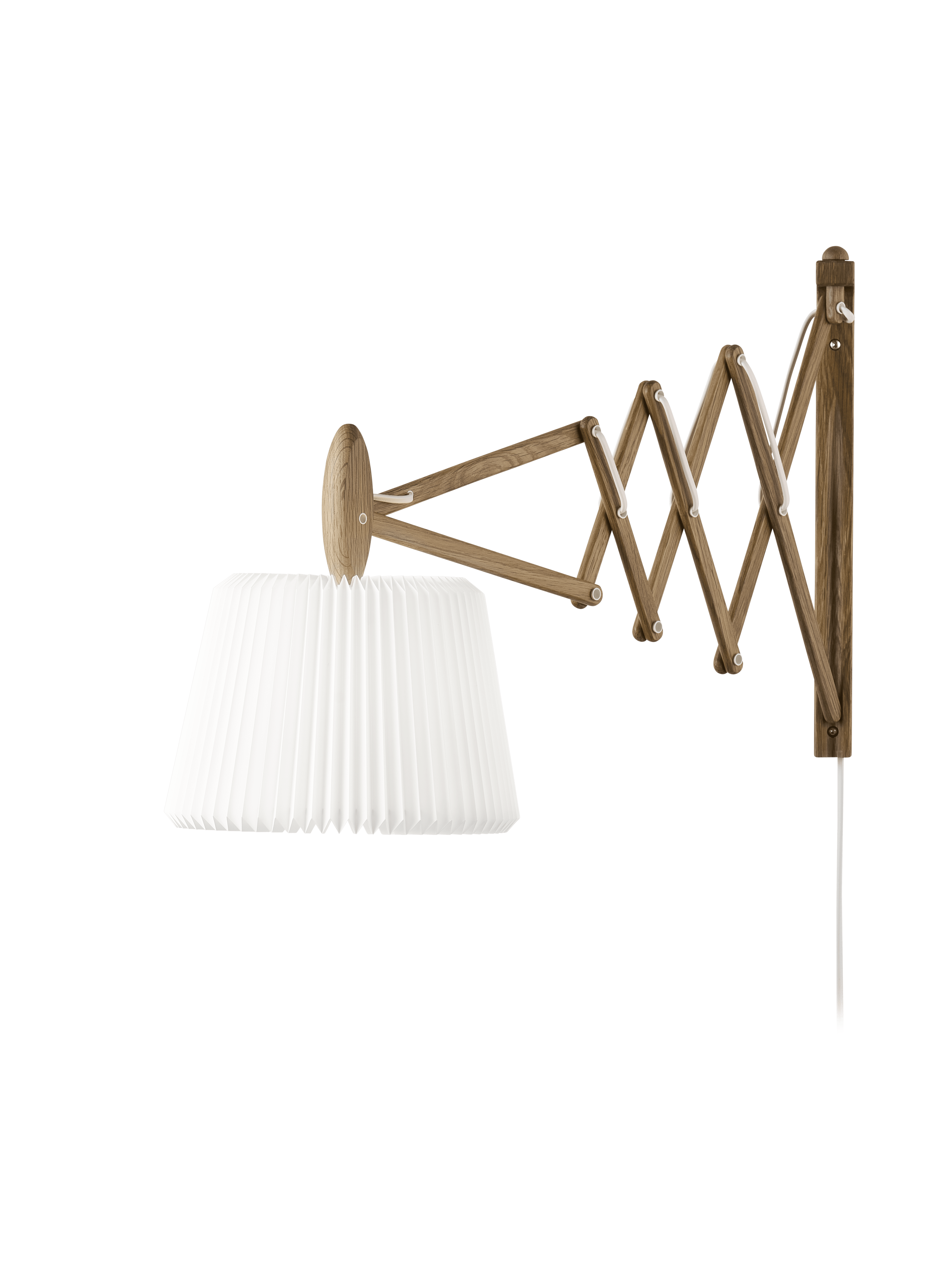 Lampa ścienna MODEL 233 120 SAX biały z ciemną dębową podstawą