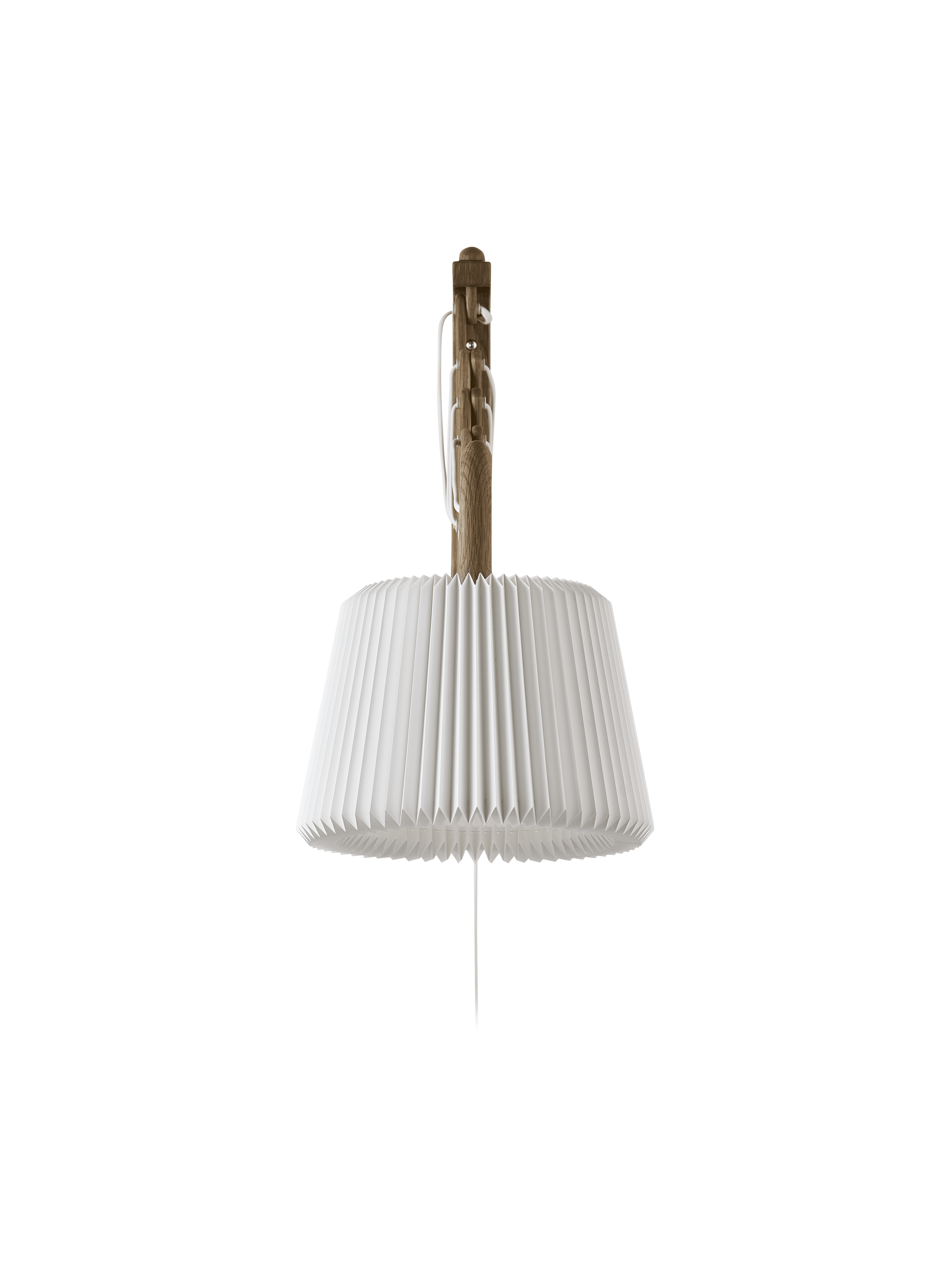 Lampa ścienna MODEL 233 120 SAX biały z ciemną dębową podstawą