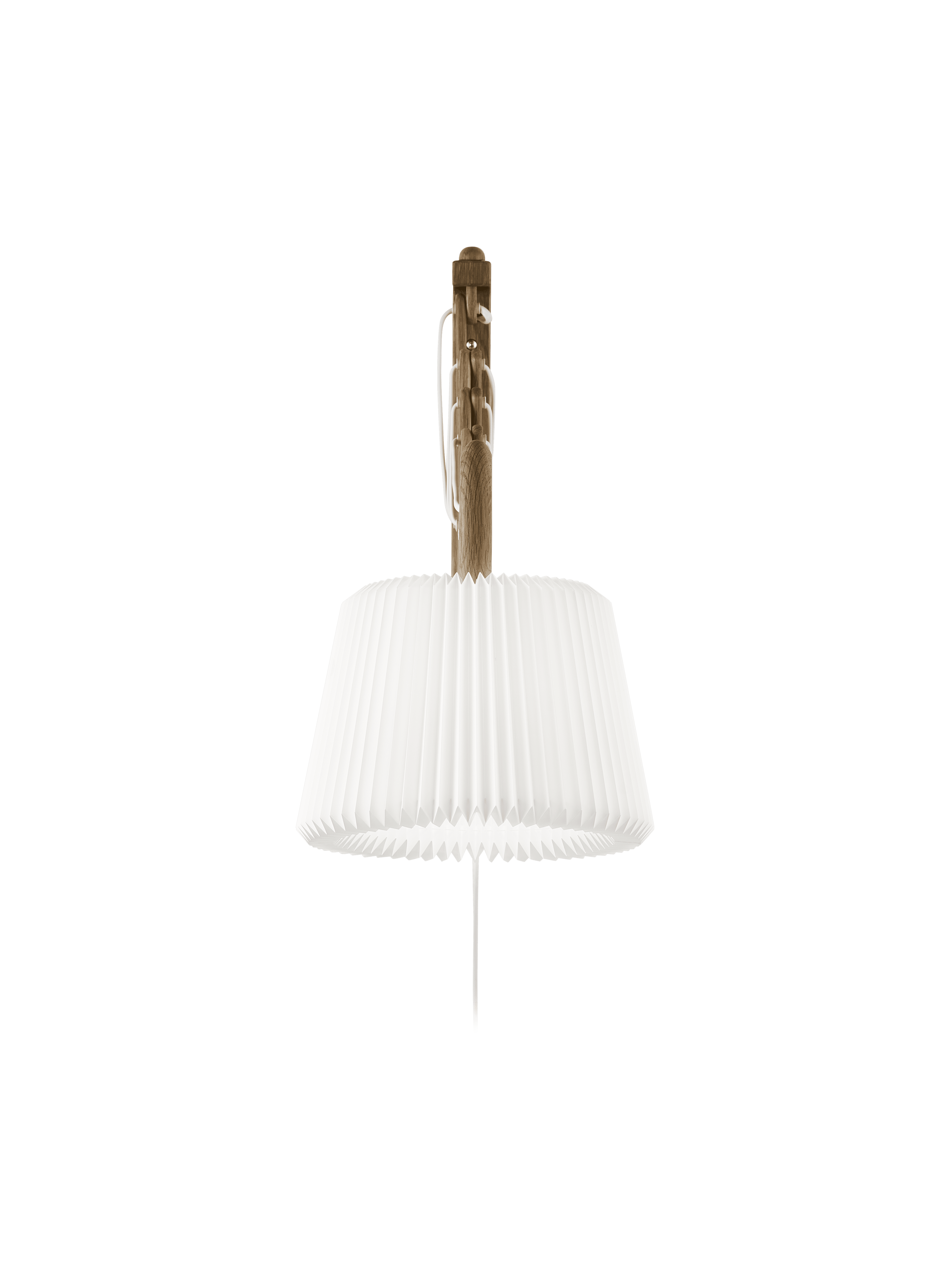 Lampa ścienna MODEL 233 120 SAX biały z ciemną dębową podstawą