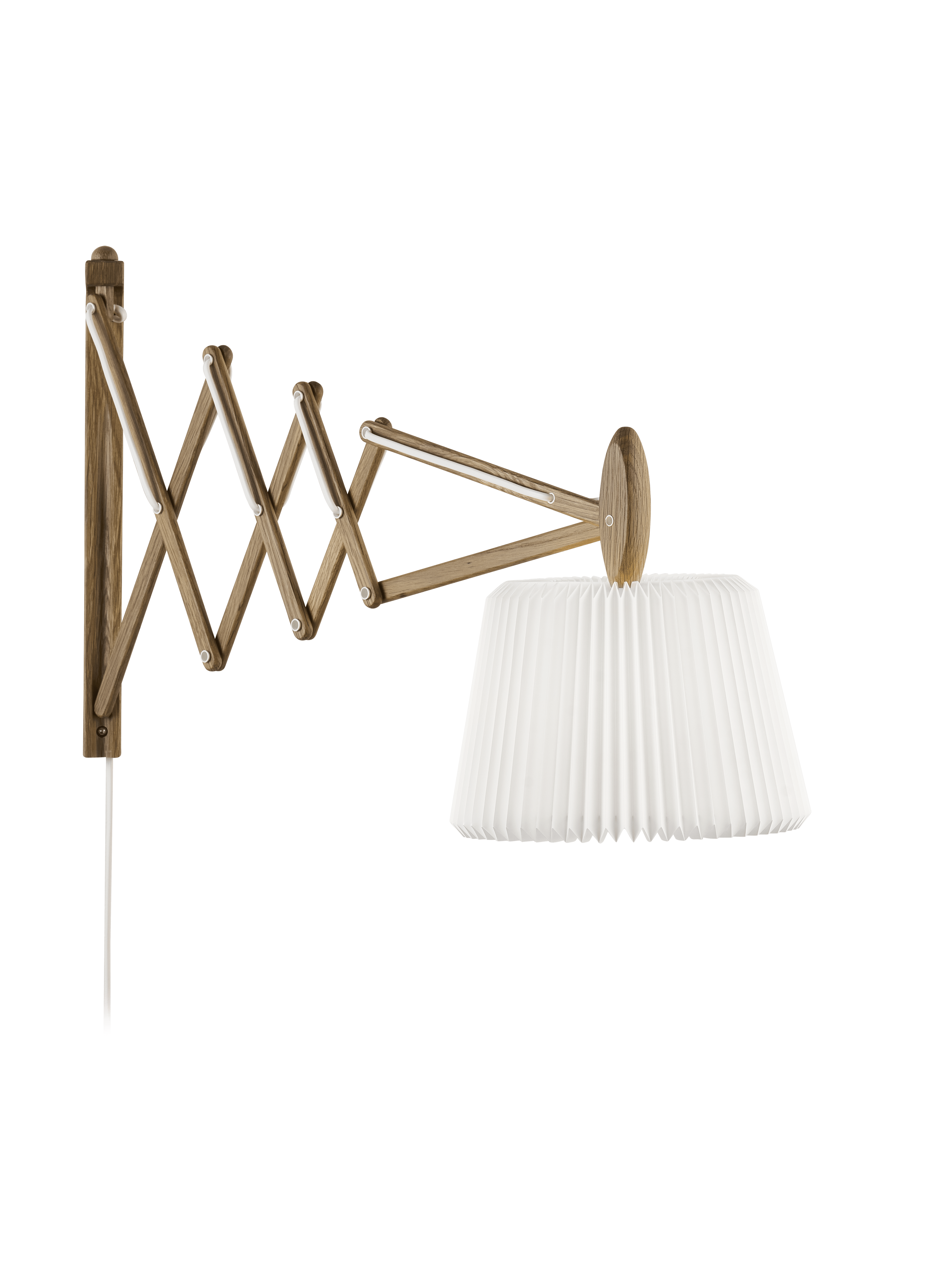 Lampa ścienna MODEL 233 120 SAX biały z ciemną dębową podstawą