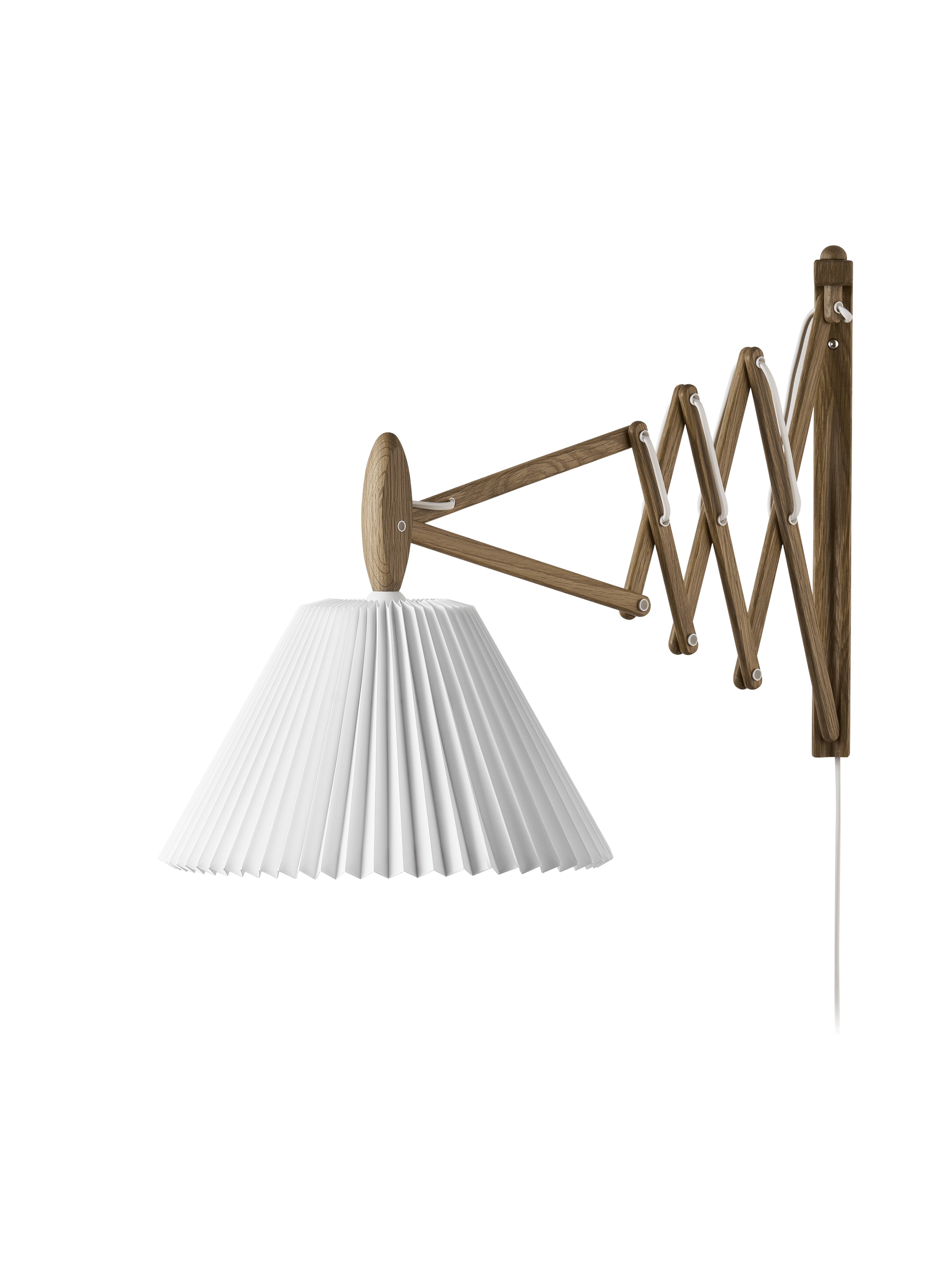 Lampa ścienna MODEL 233 2/21 SAX biały z ciemną dębową podstawą