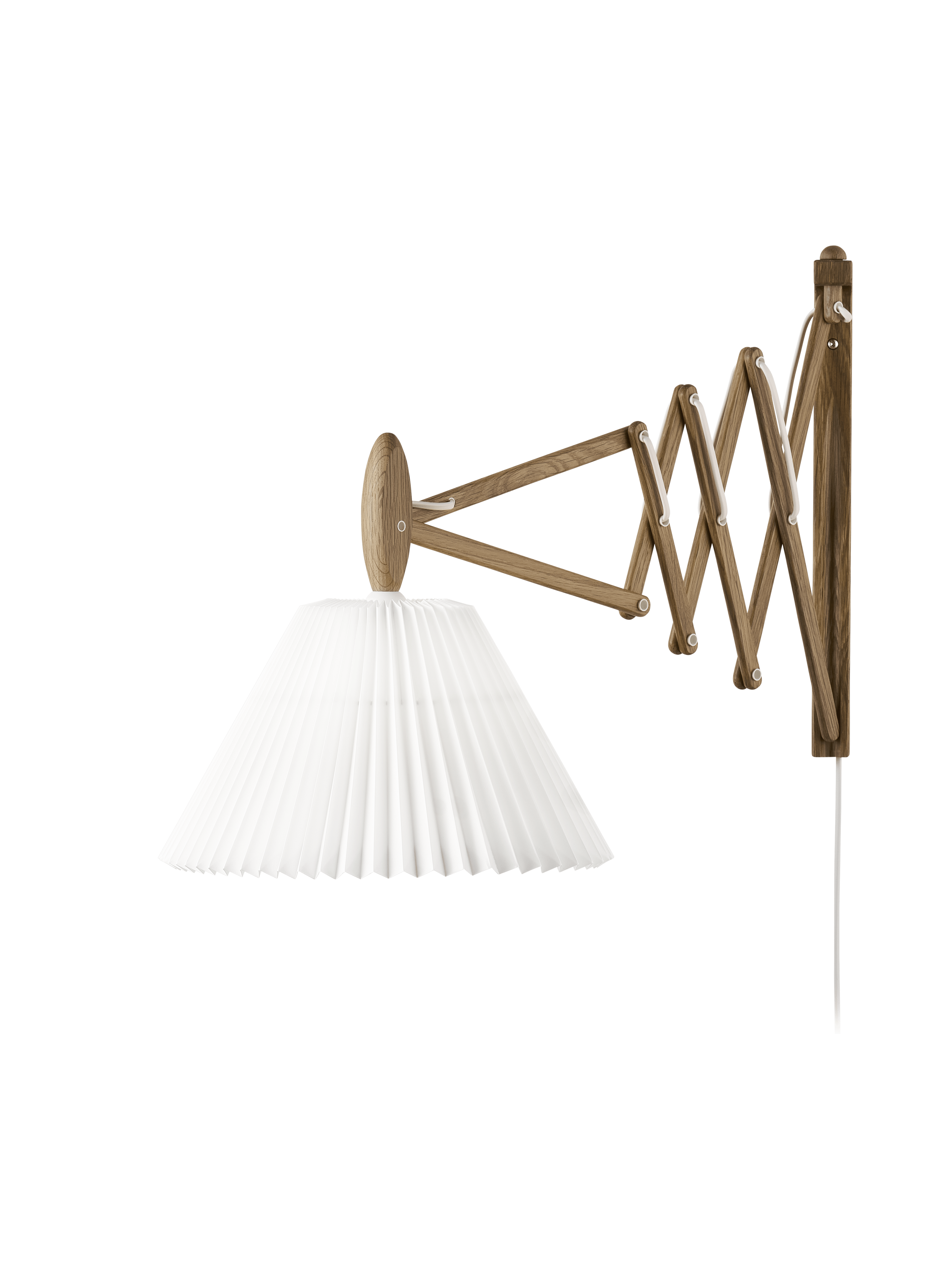 Lampa ścienna MODEL 233 2/21 SAX biały z ciemną dębową podstawą