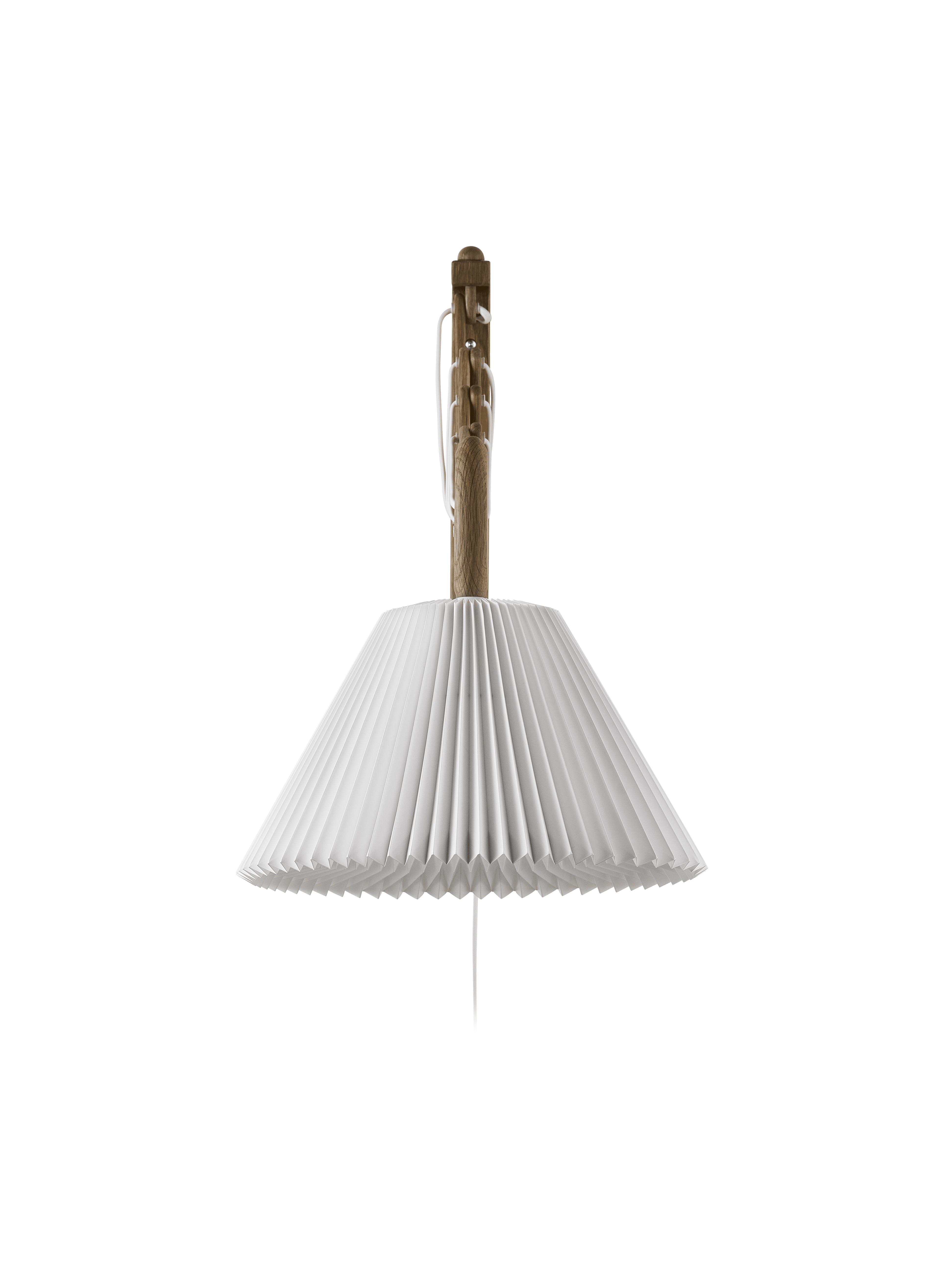 Lampa ścienna MODEL 233 2/21 SAX biały z ciemną dębową podstawą