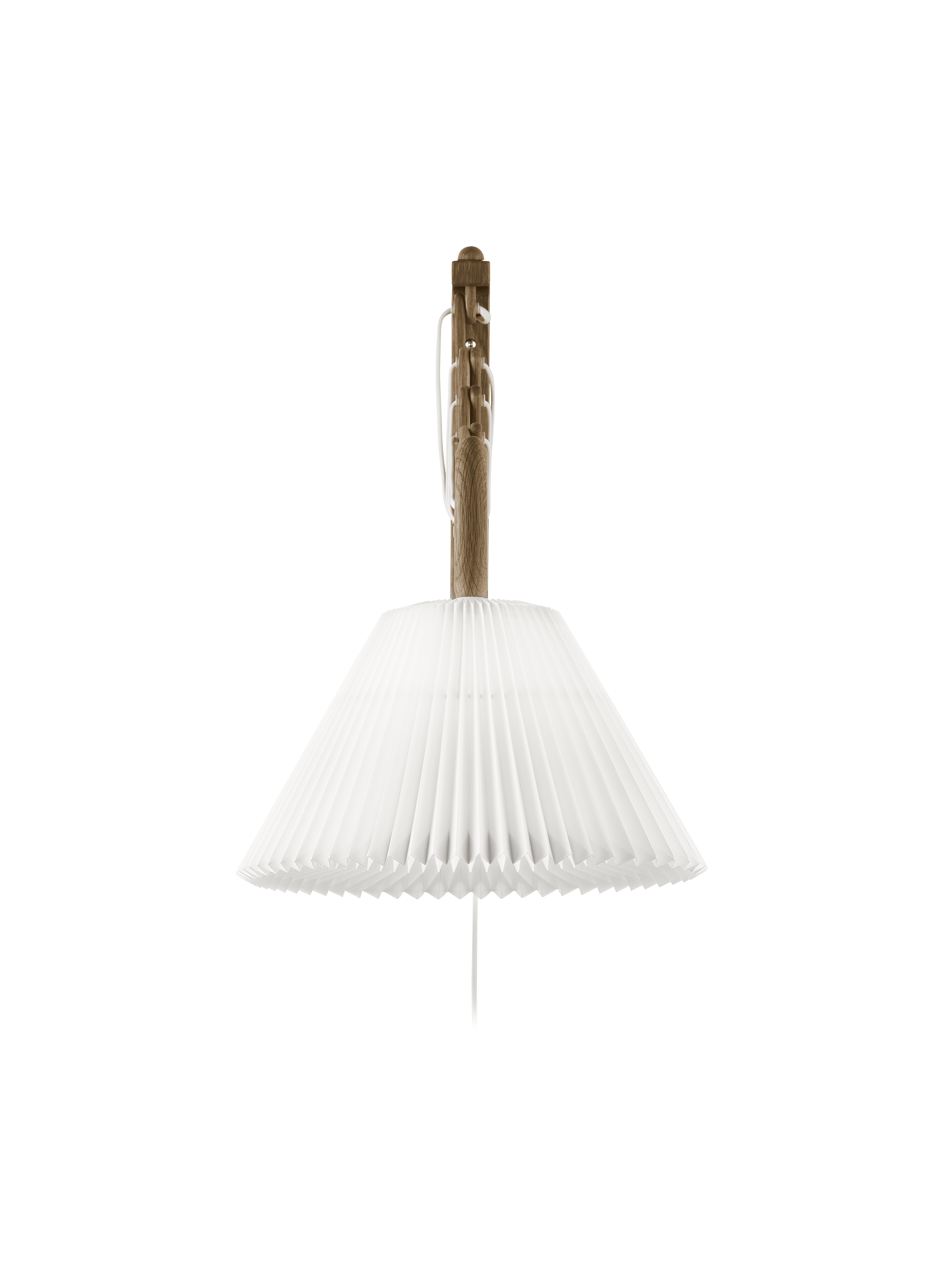 Lampa ścienna MODEL 233 2/21 SAX biały z ciemną dębową podstawą