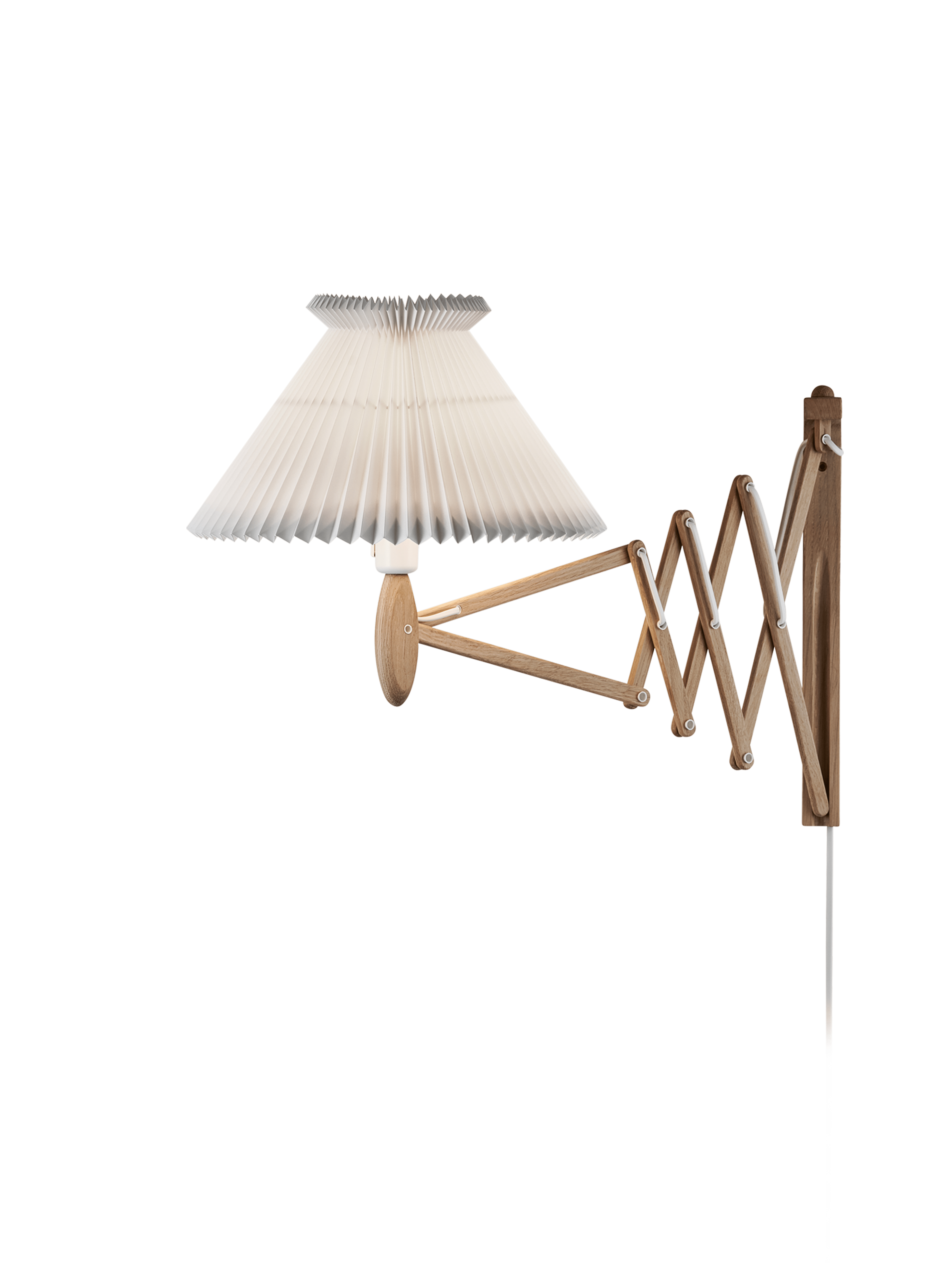 Lampa ścienna MODEL 234 6/21 SAX biały z jasną dębową podstawą