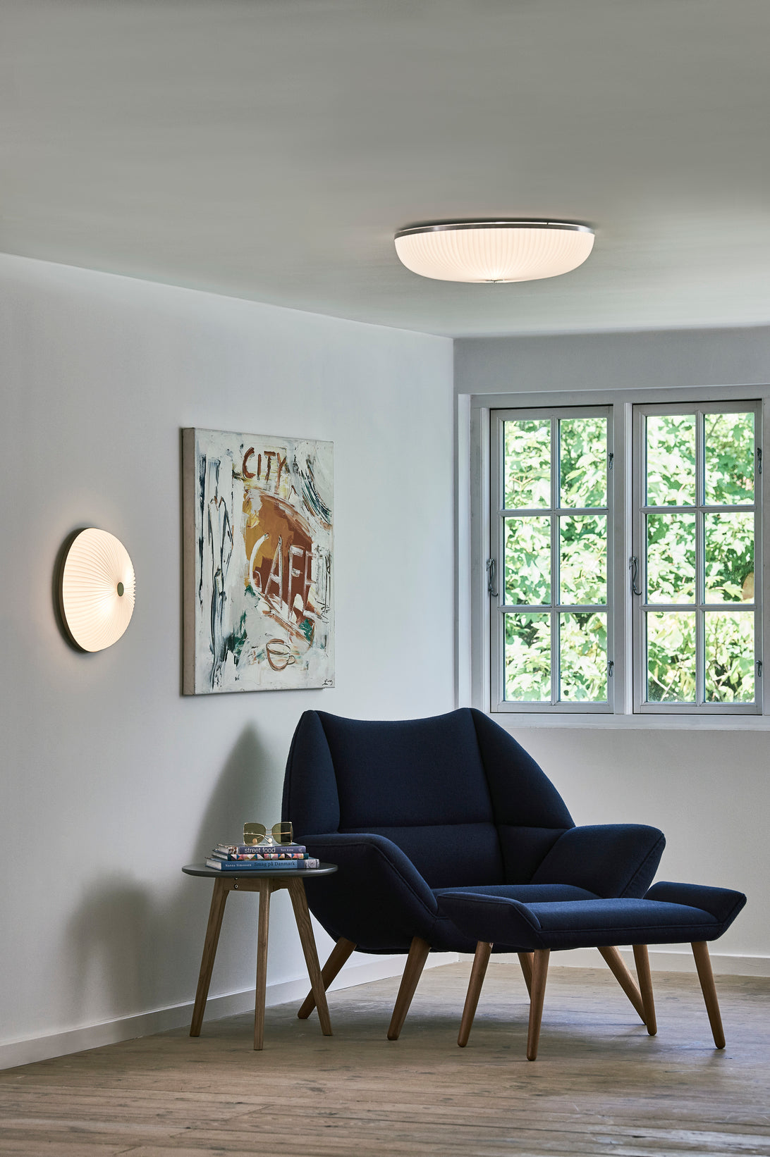 Lampa ścienna MODEL 235 LAMELLA biały ze srebrnym