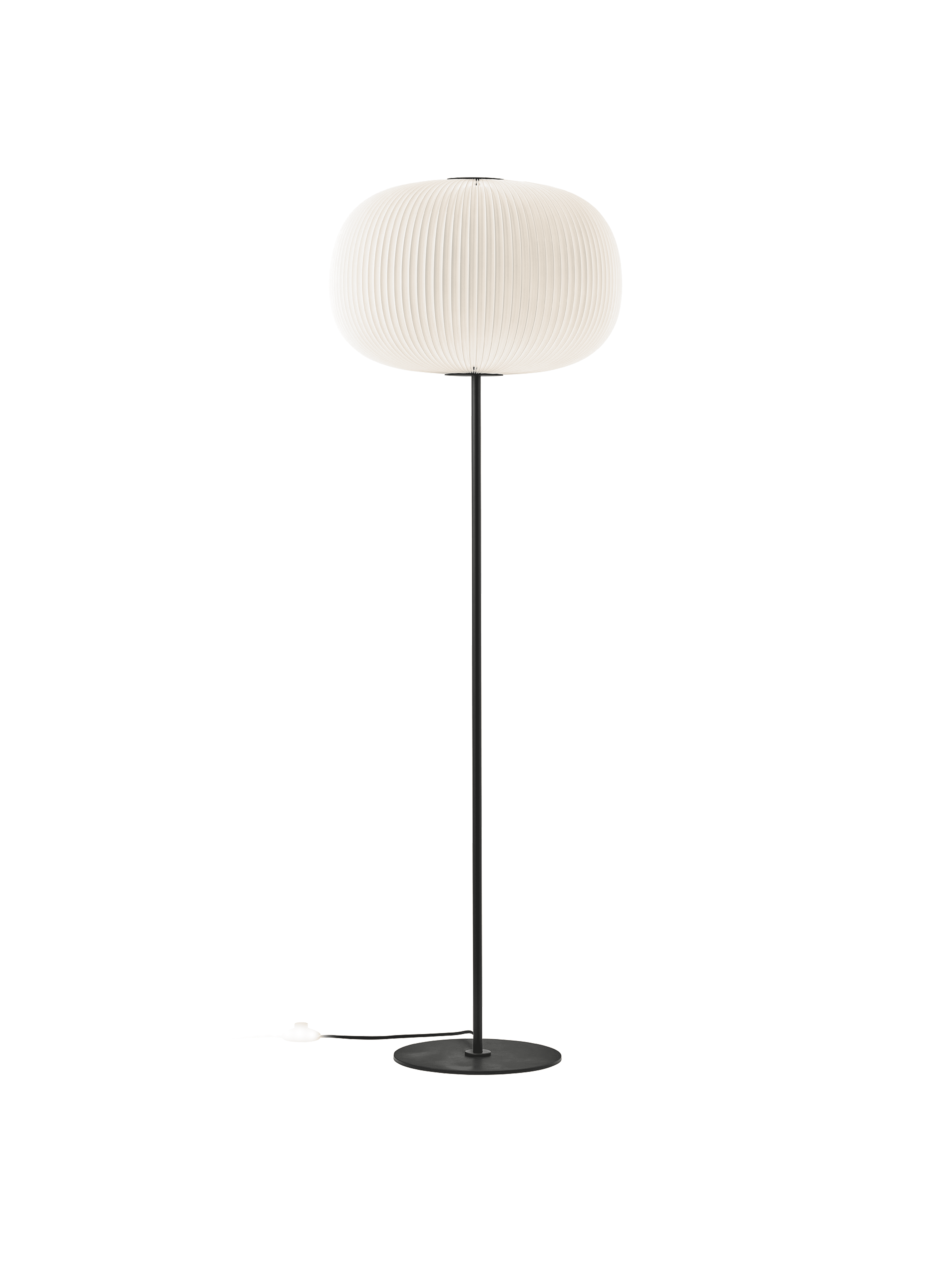 Lampa podłogowa MODEL 332 LAMELLA biały z czarną podstawą