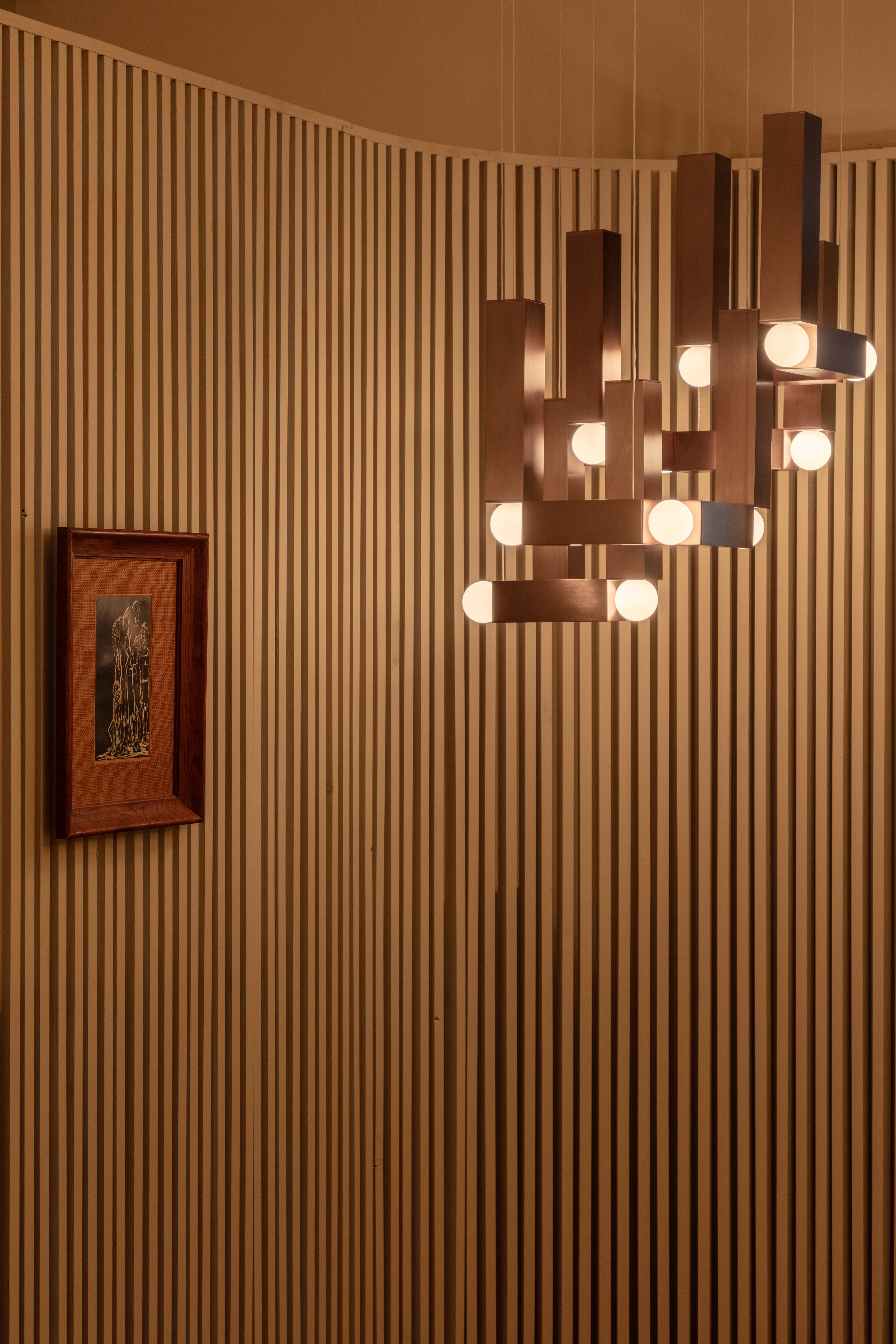 Lampa wisząca VESPER DUO opalowy klosz z brązowym wykończeniem