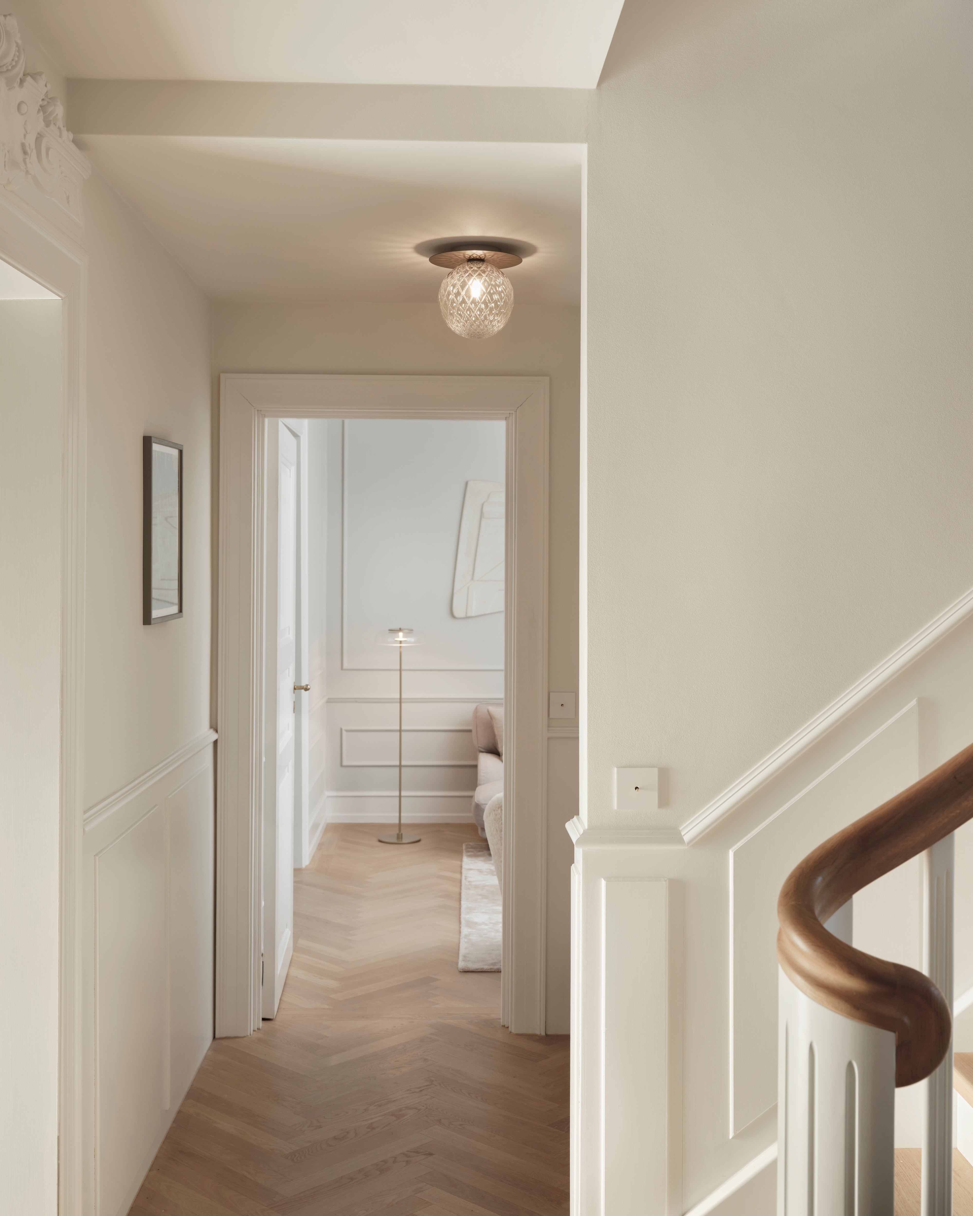 LIILA Recessed Wall Light in Dark Brown with Transparent Glass