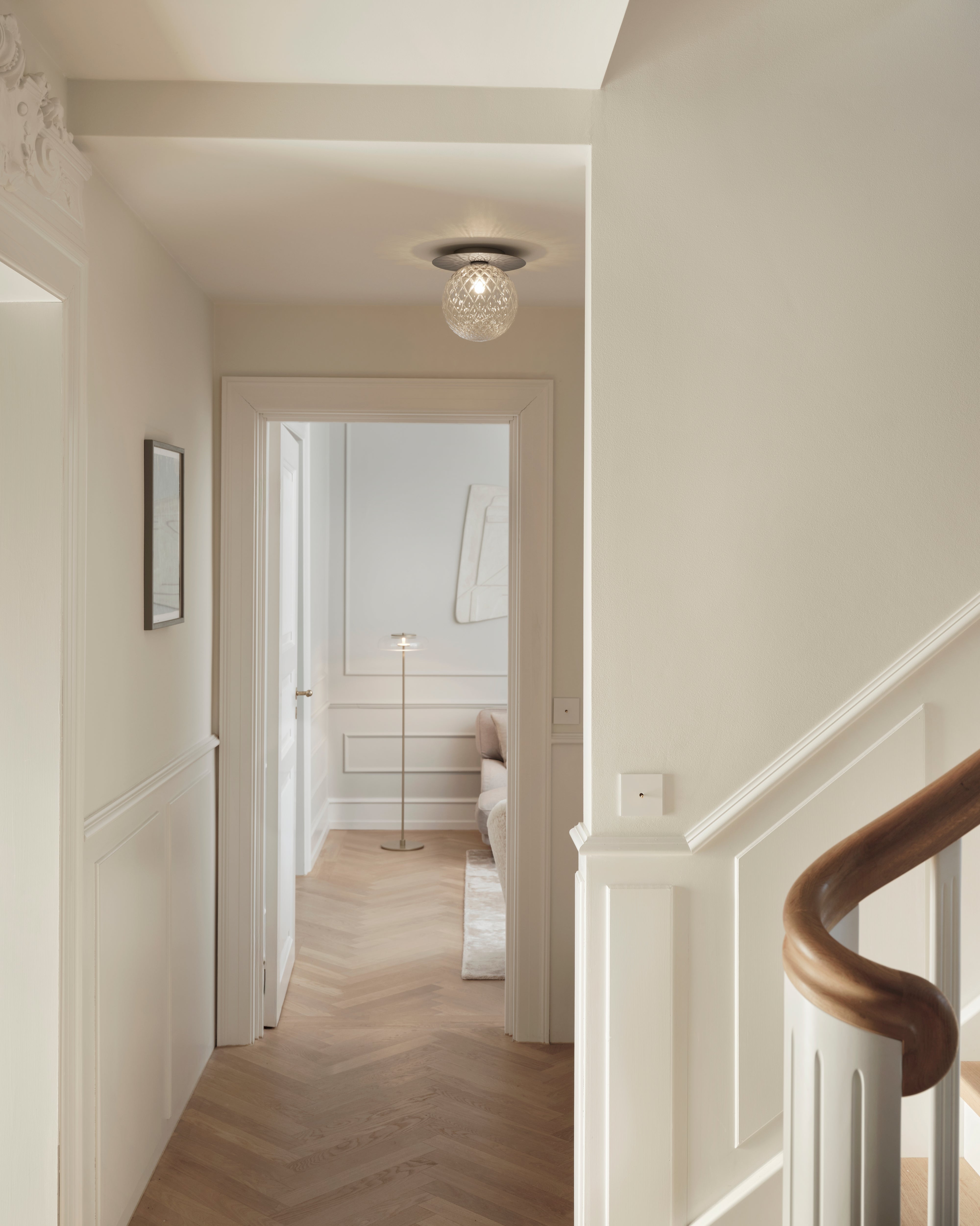 Recessed Wall Light LIILA Silver with Transparent Glass