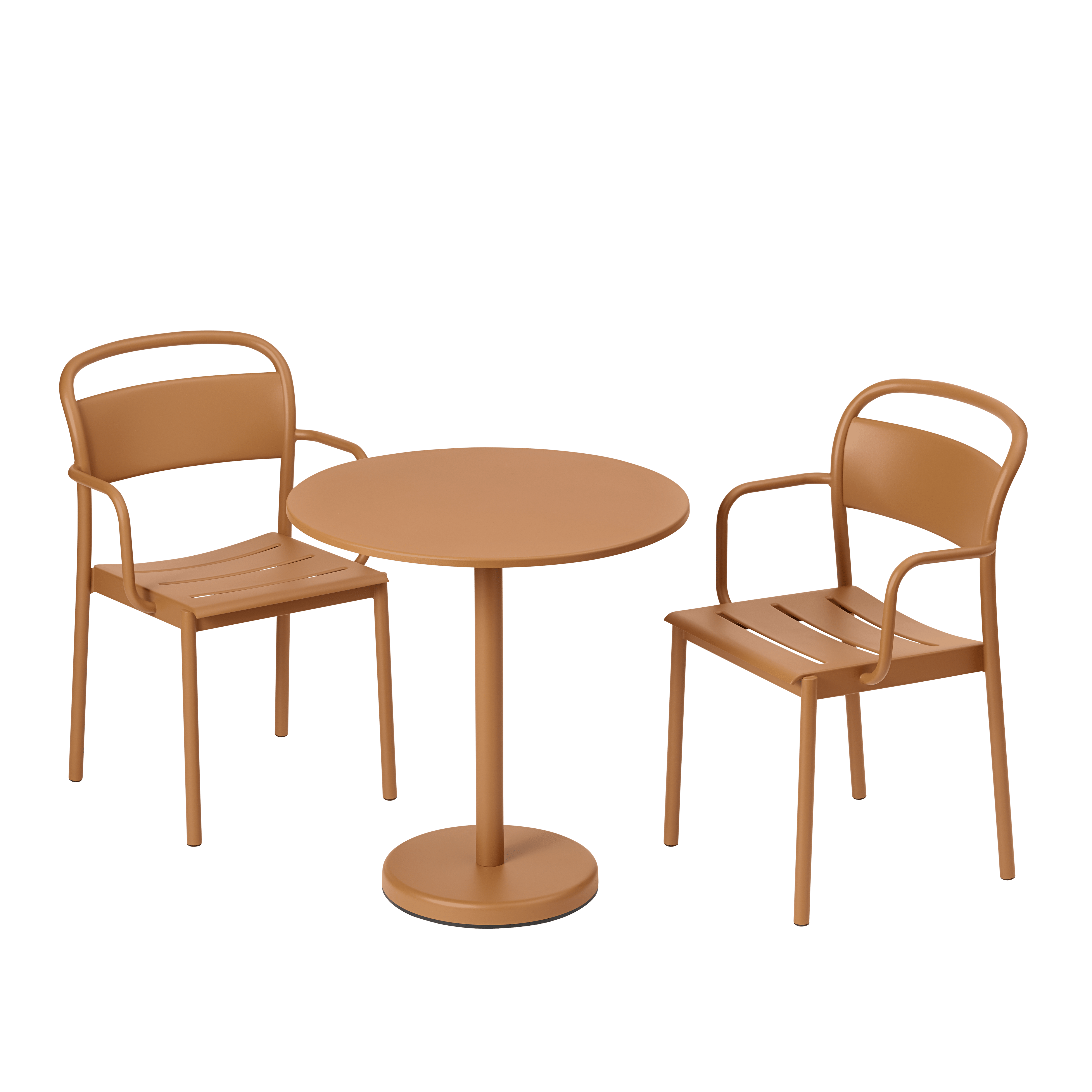 LINEAR outdoor armchair orange steel [Amelia]