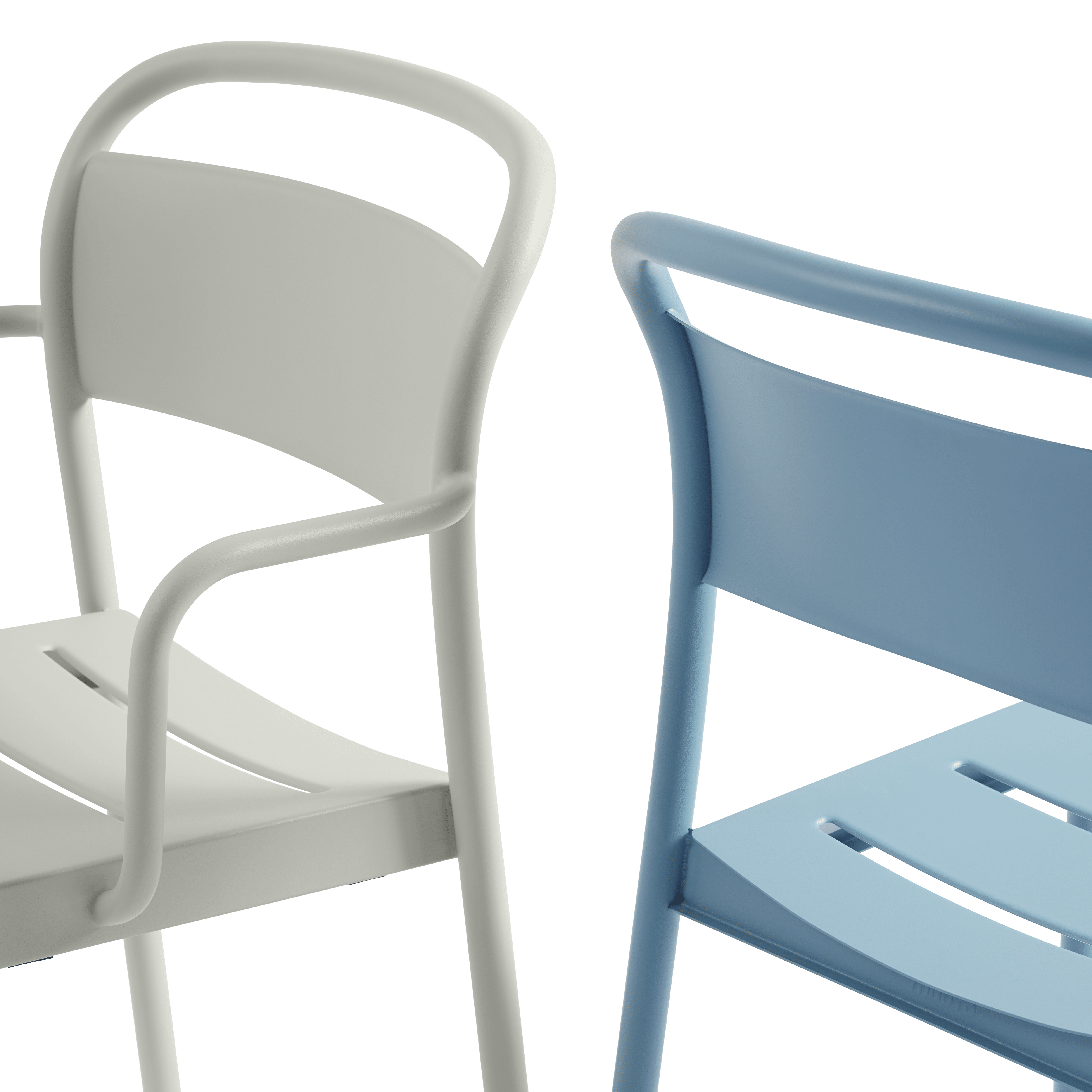 LINEAR outdoor armchair gray steel [Amelia]