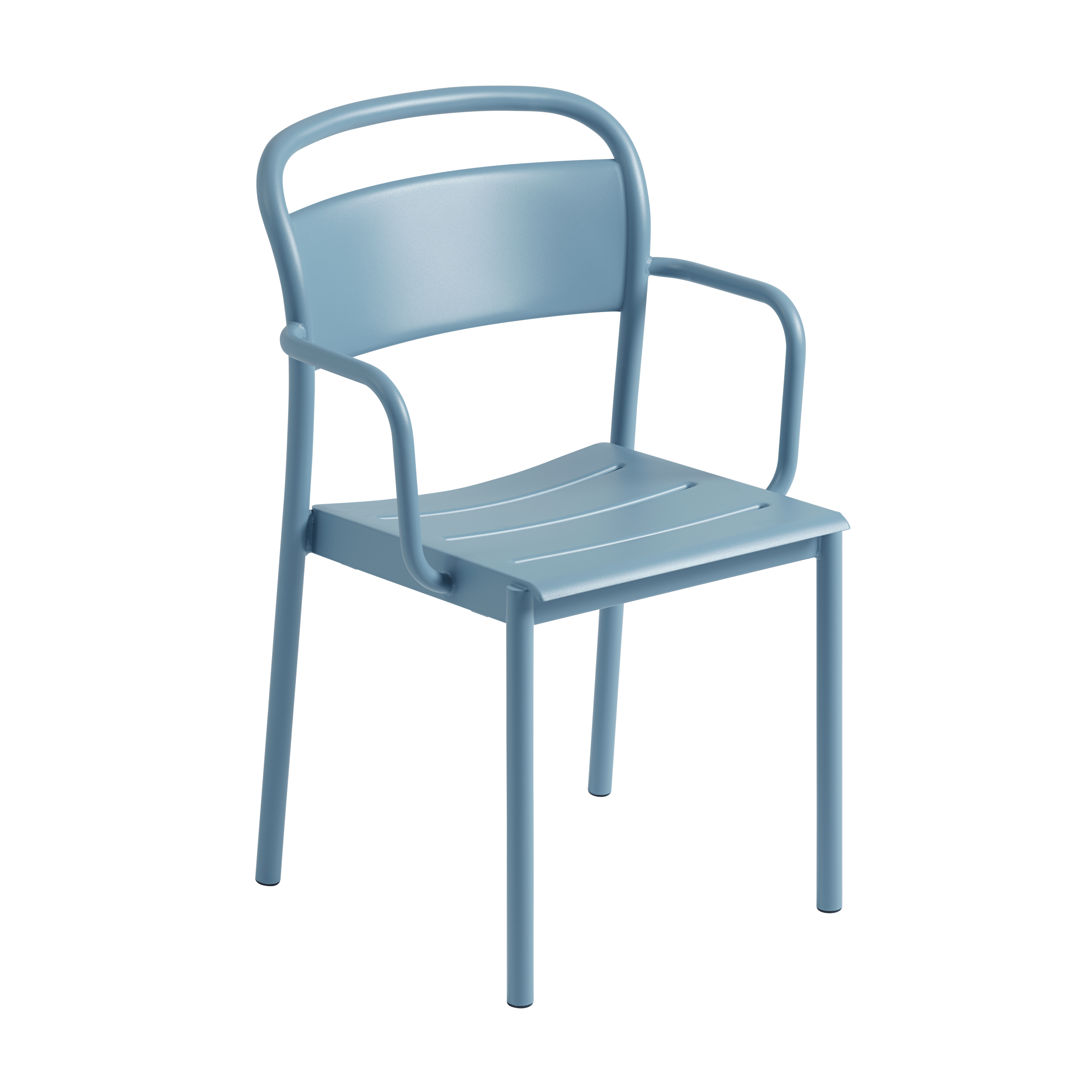 LINEAR blue steel armchair outdoor [Amelia]
