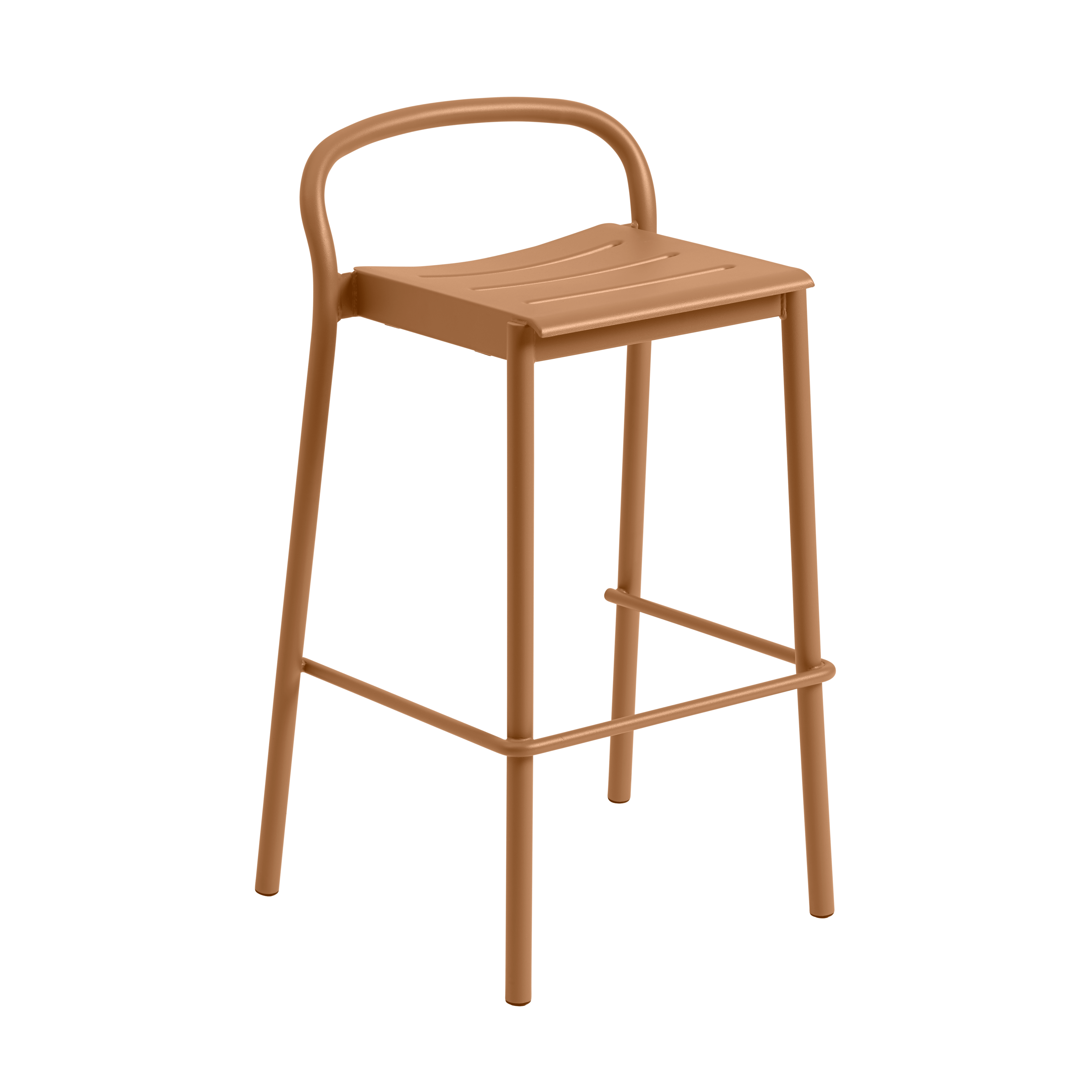 Outdoor Stool LINEAR orange steel
