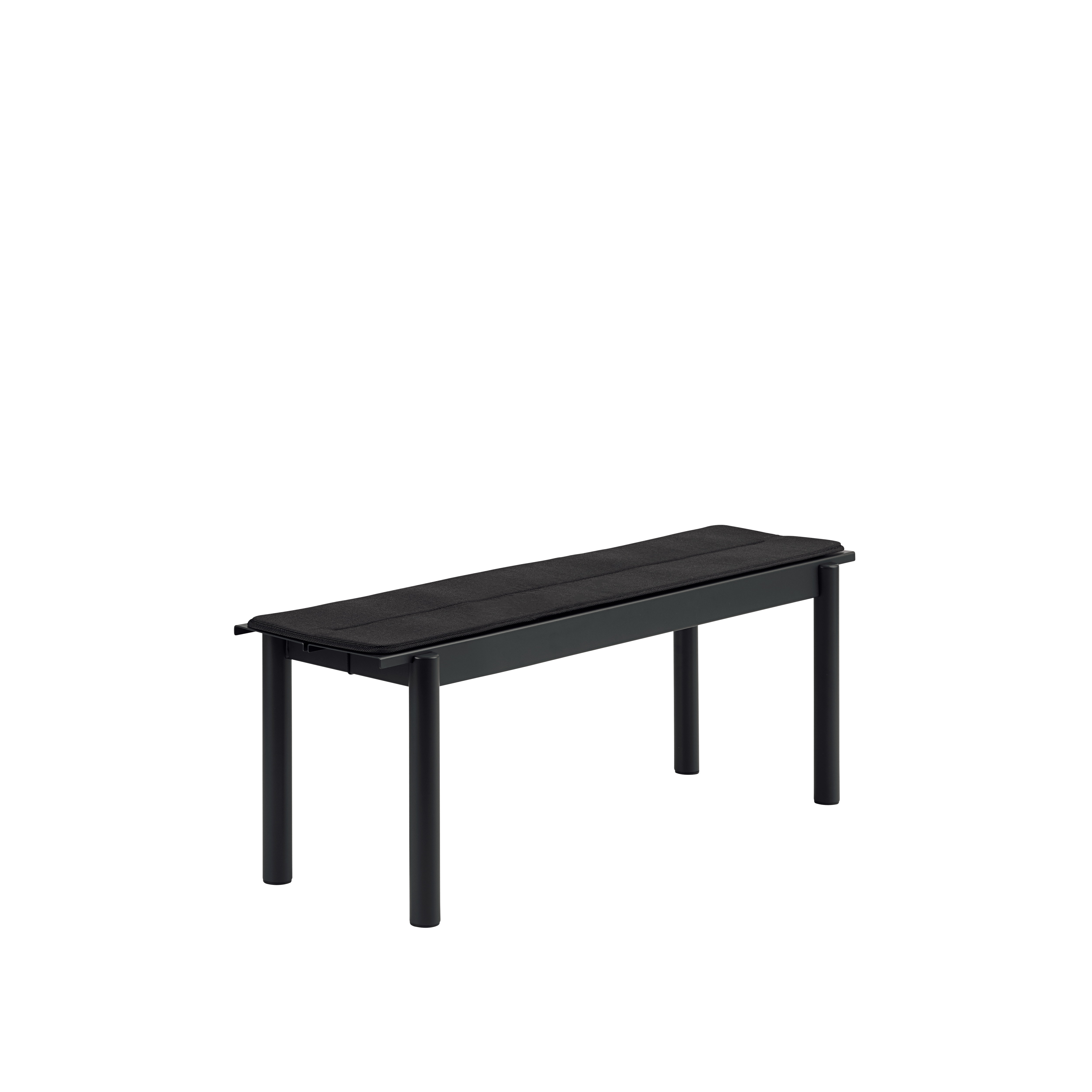 Ławka zewnętrzna LINEAR czarna stal