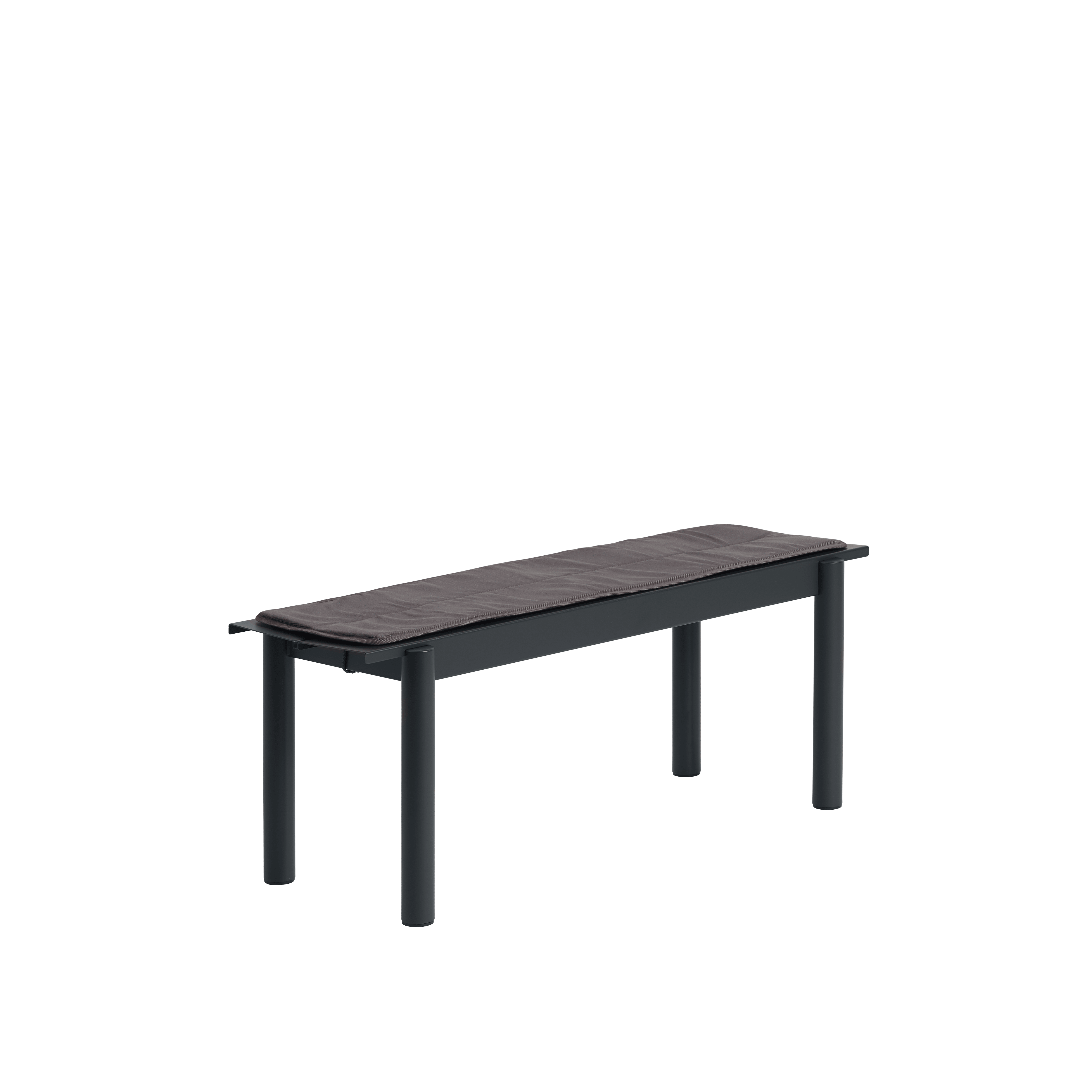 Ławka zewnętrzna LINEAR czarna stal