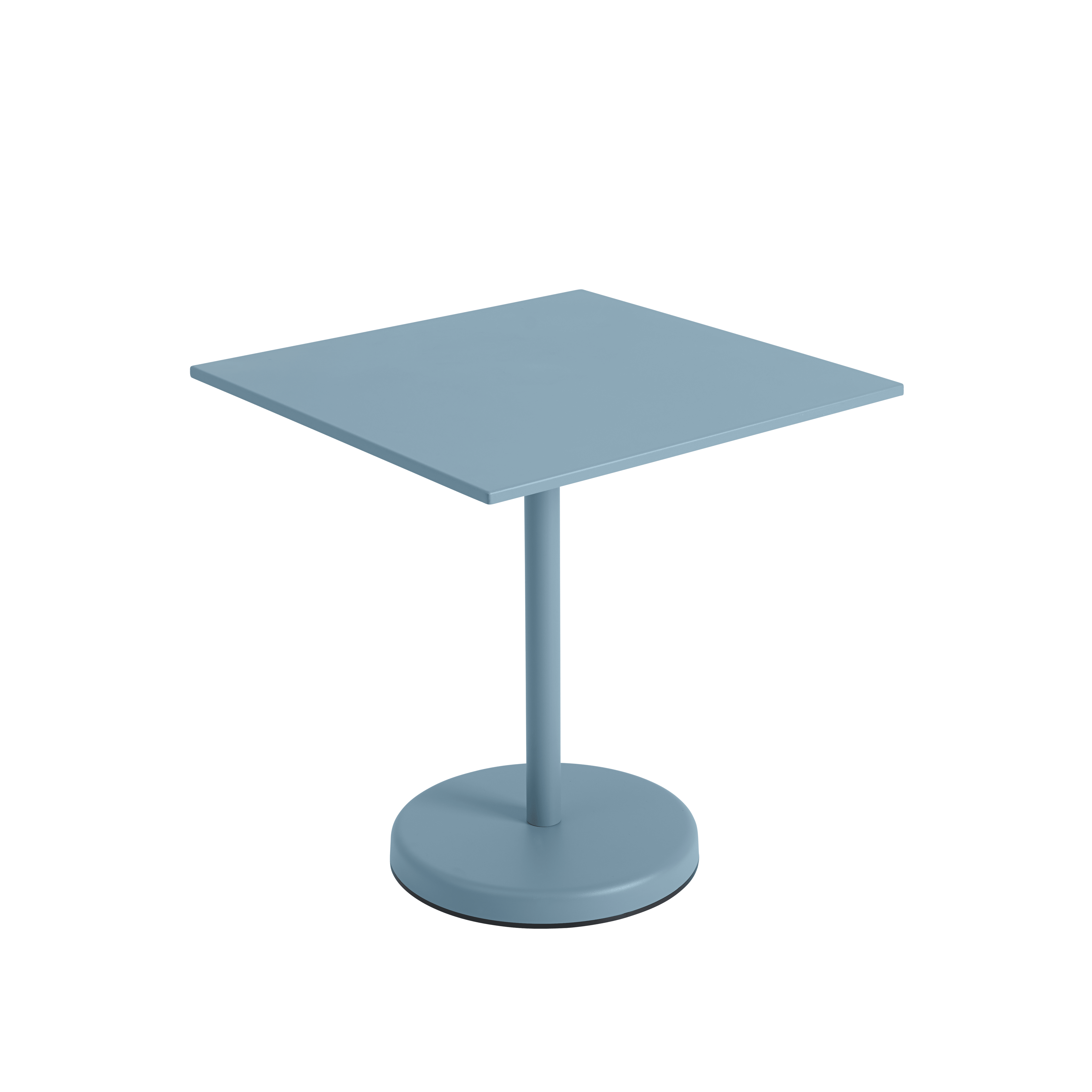 Barhocker-Tisch LINEAR aus blauer Stahl für den Außenbereich