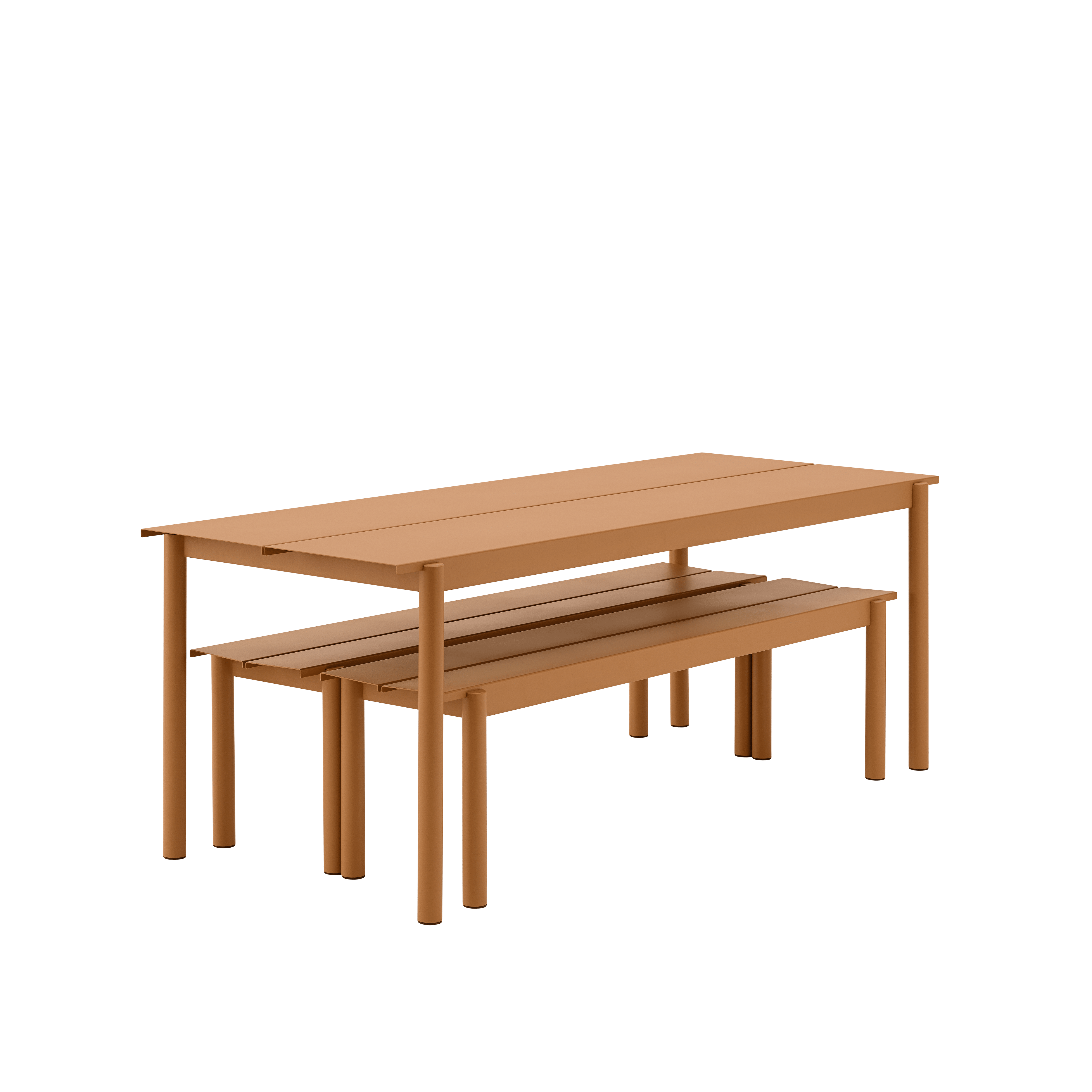Stół zewnętrzny LINEAR pomarańczowa stal