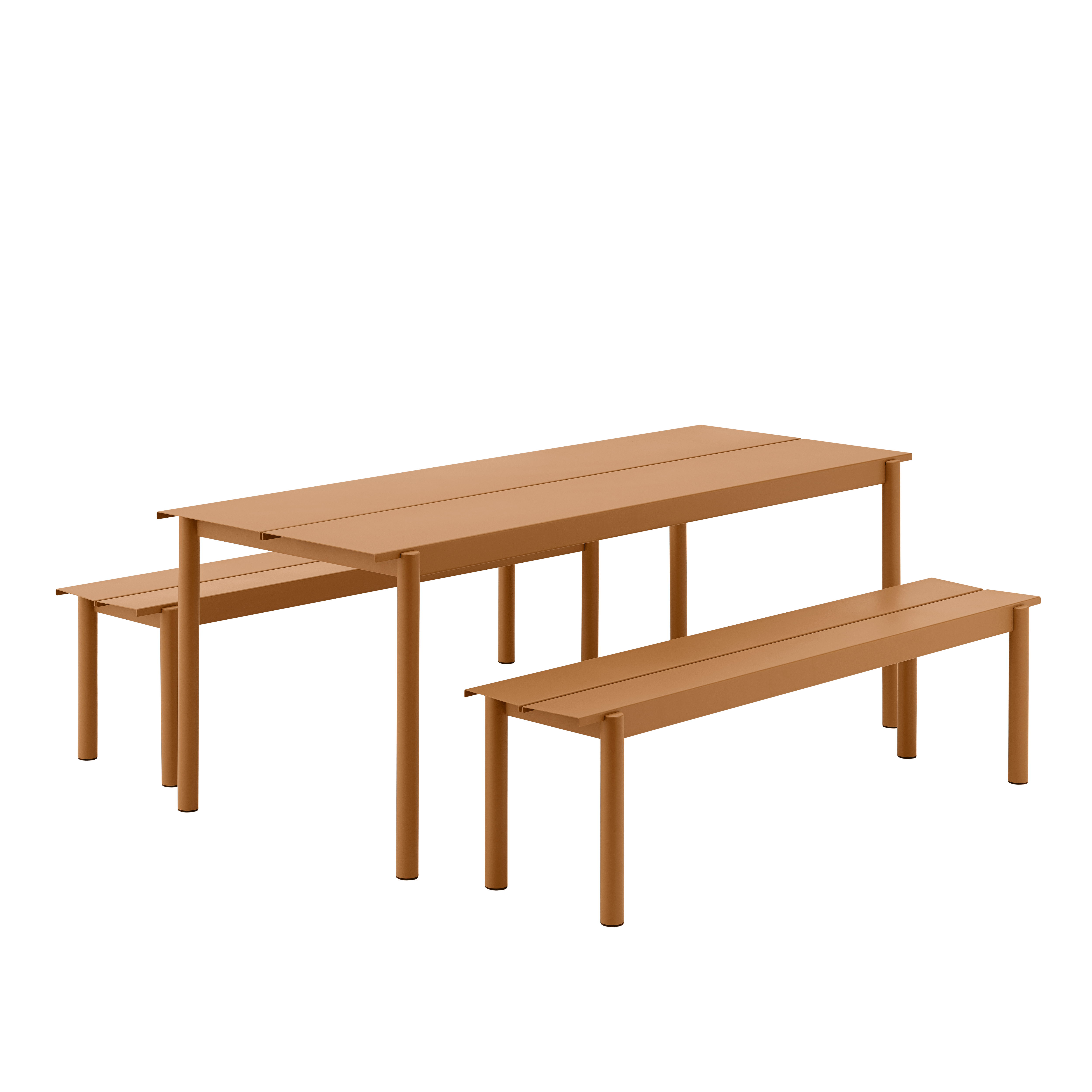 Stół zewnętrzny LINEAR pomarańczowa stal