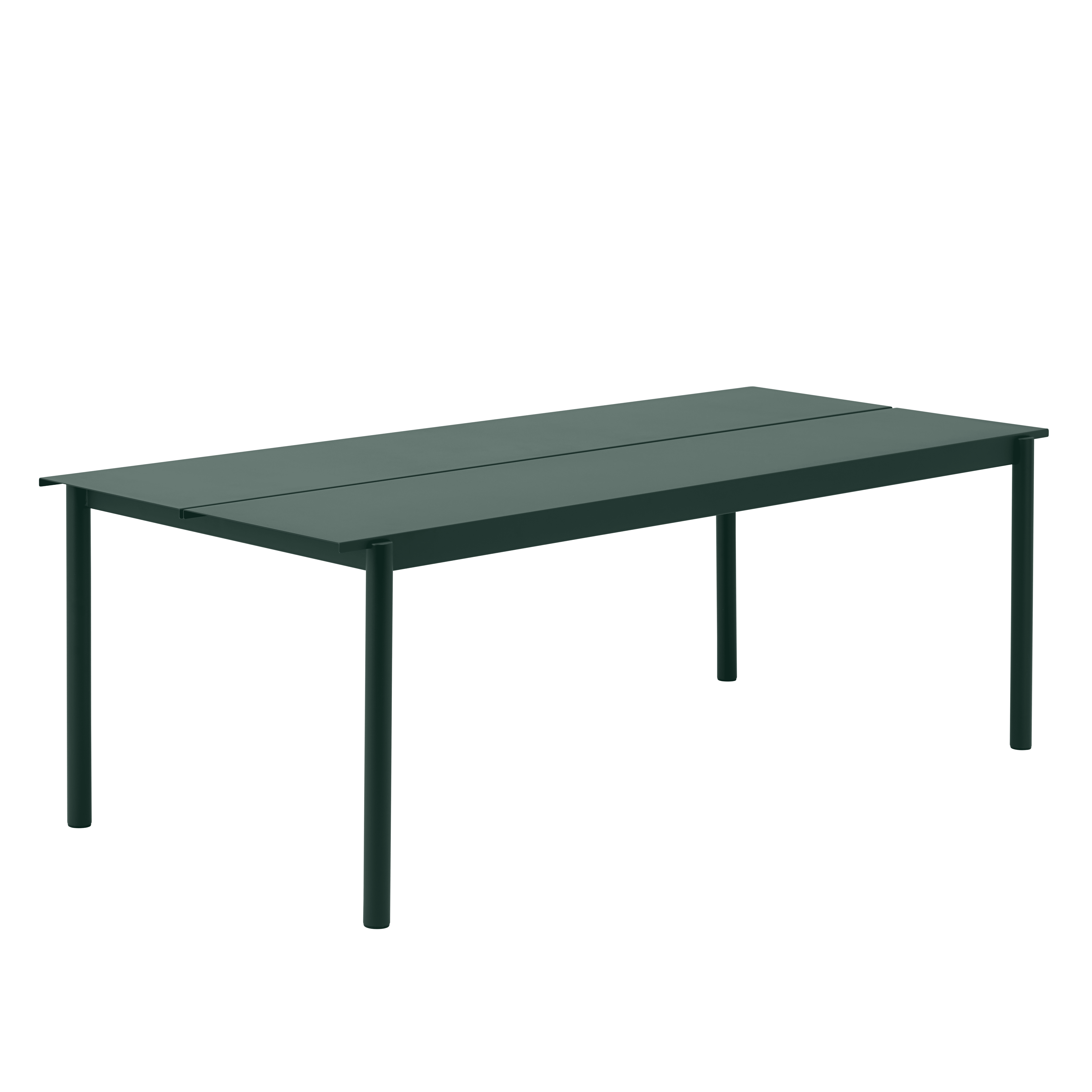 LINEAR Dark Green Steel Outdoor Table
