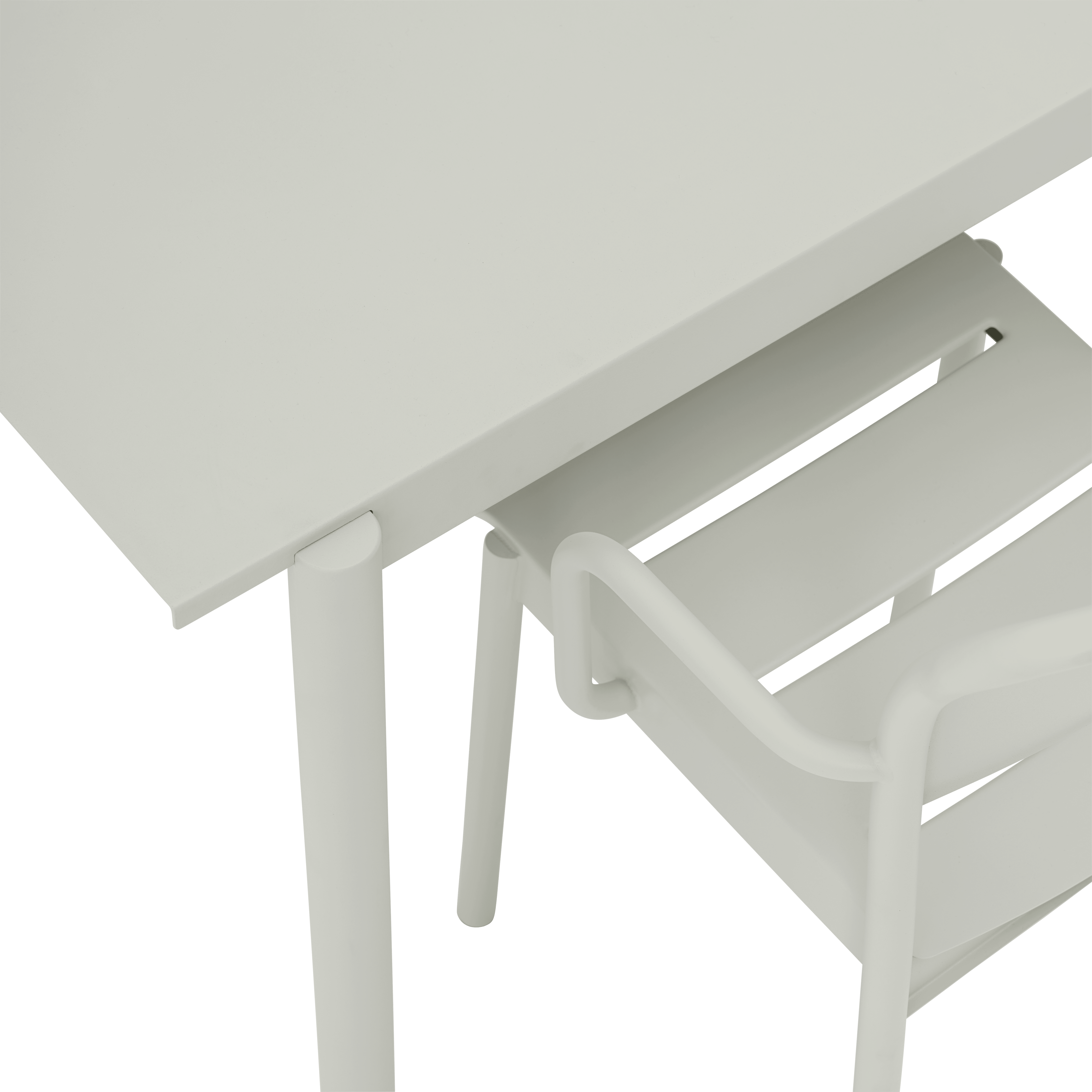 LINEAR outdoor armchair gray steel [Amelia]