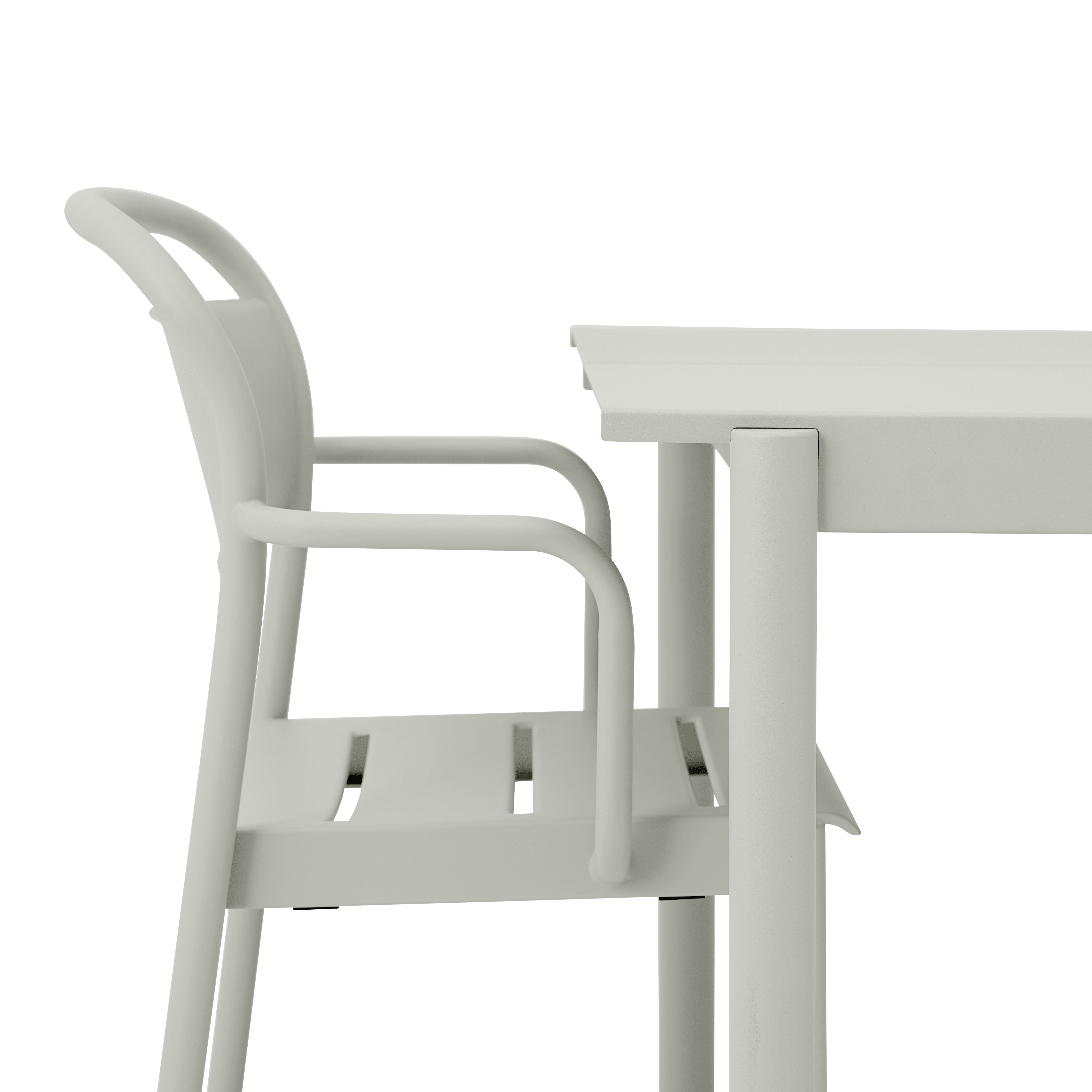 LINEAR outdoor armchair gray steel [Amelia]