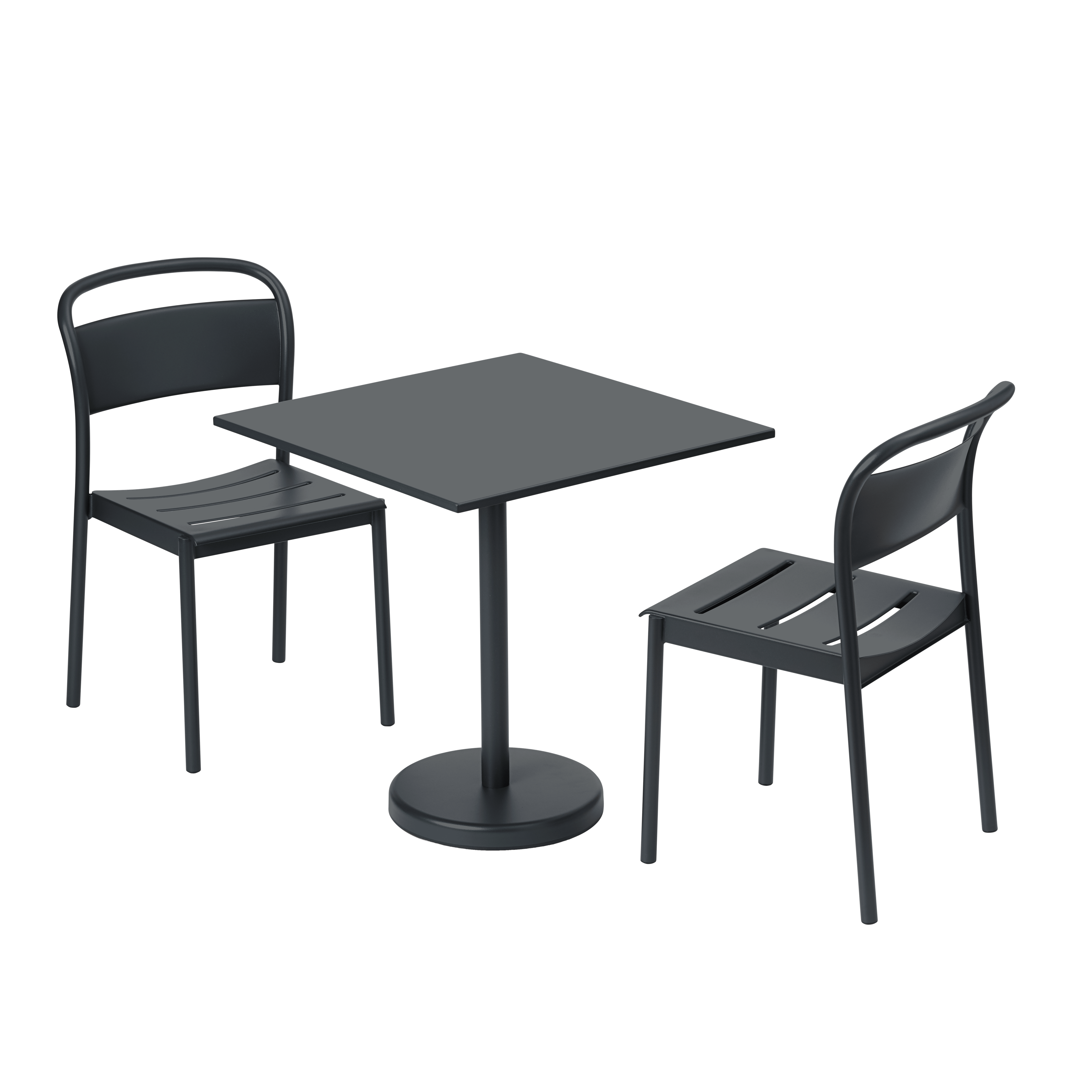 Outdoor bar table LINEAR black steel