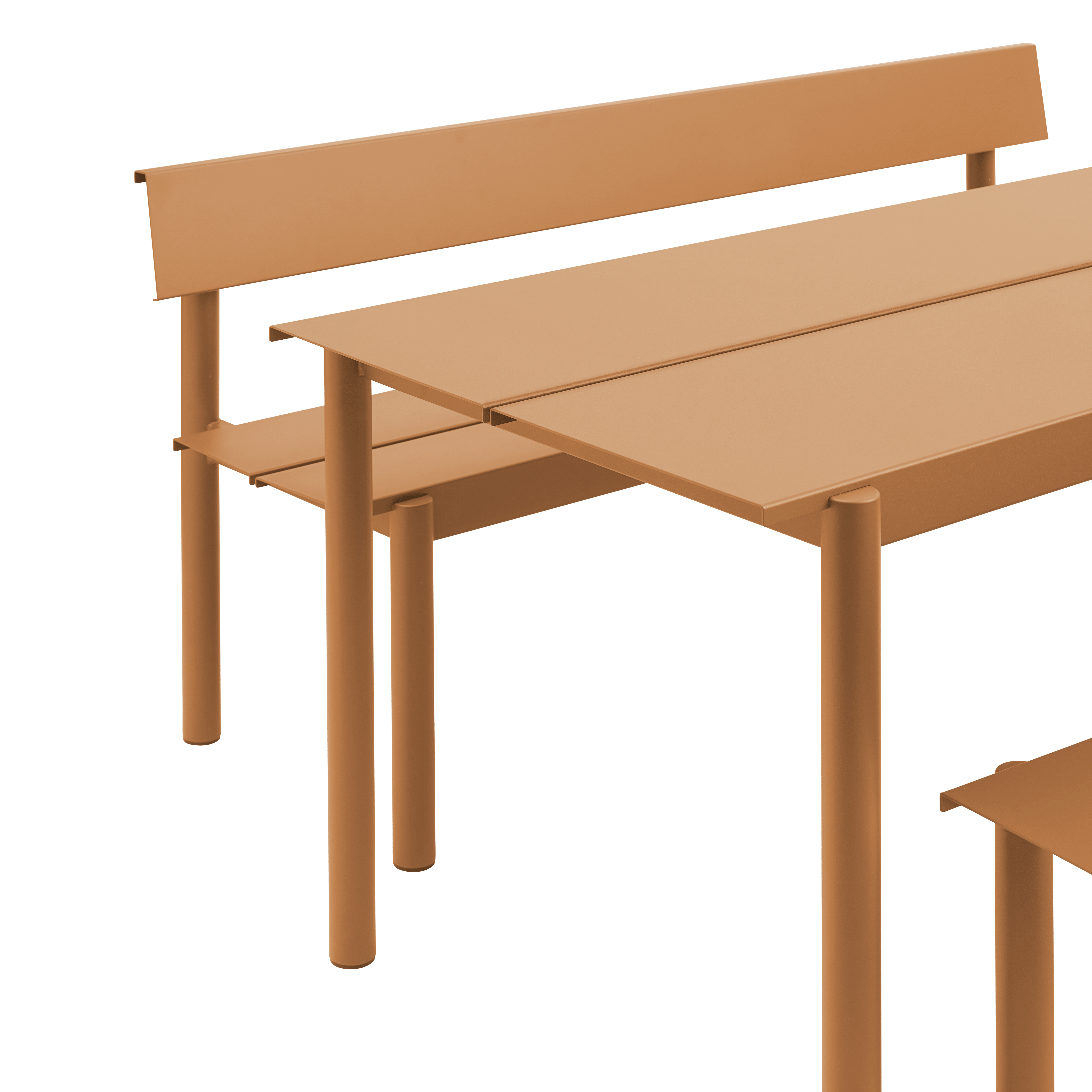 Stół zewnętrzny LINEAR pomarańczowa stal