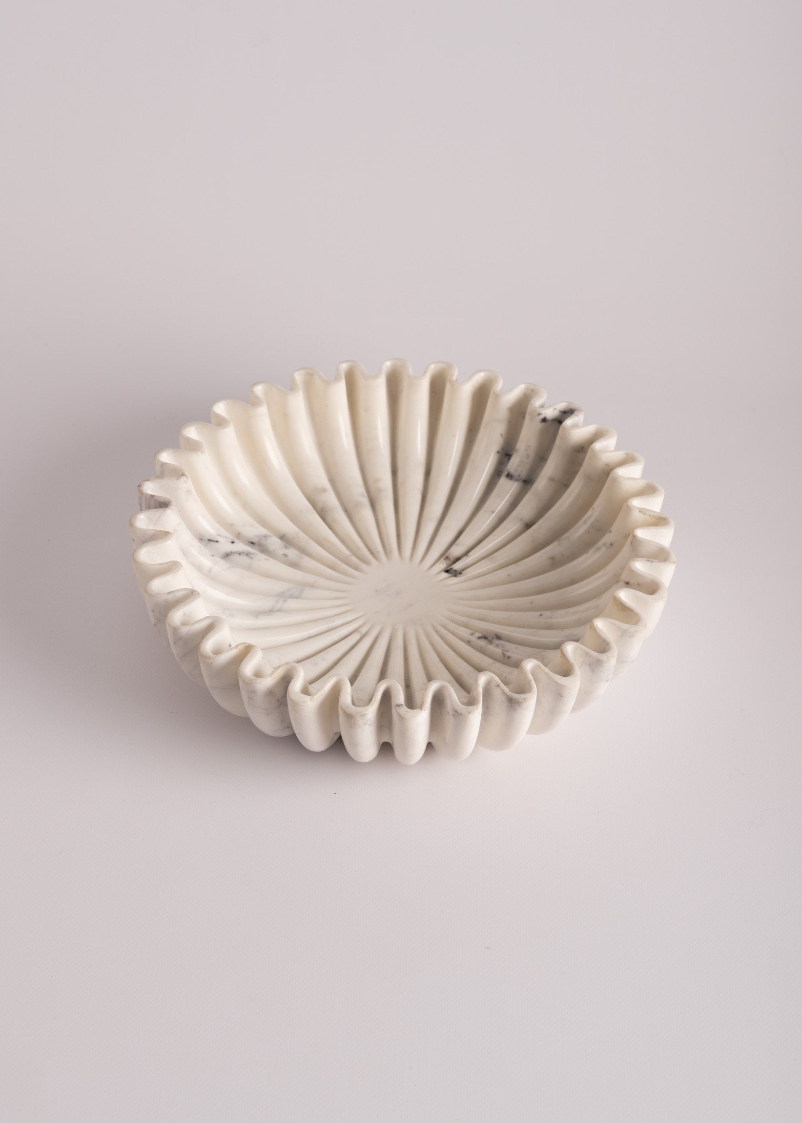 Lotus Bowl White Marble
