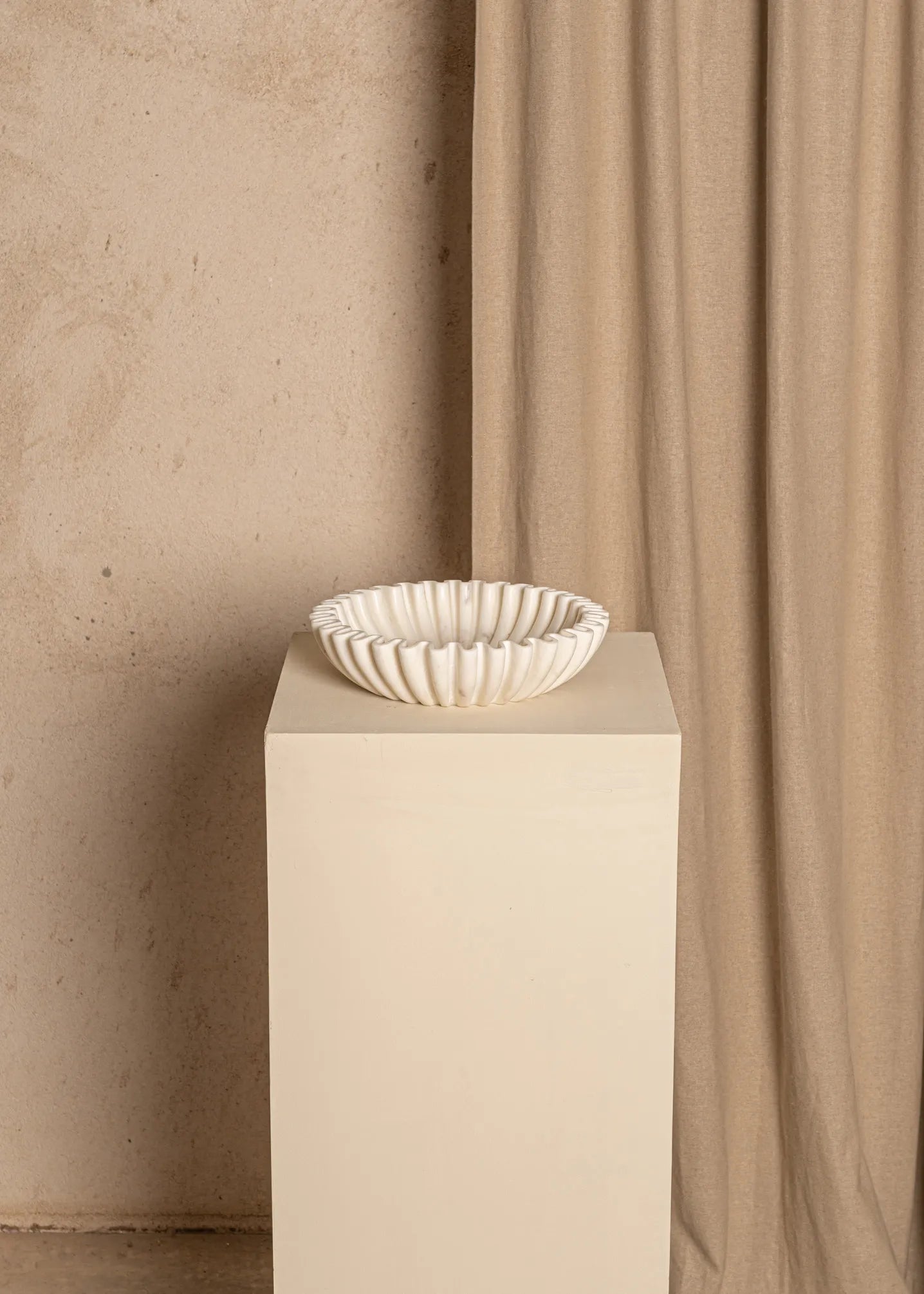 Lotus Bowl White Marble