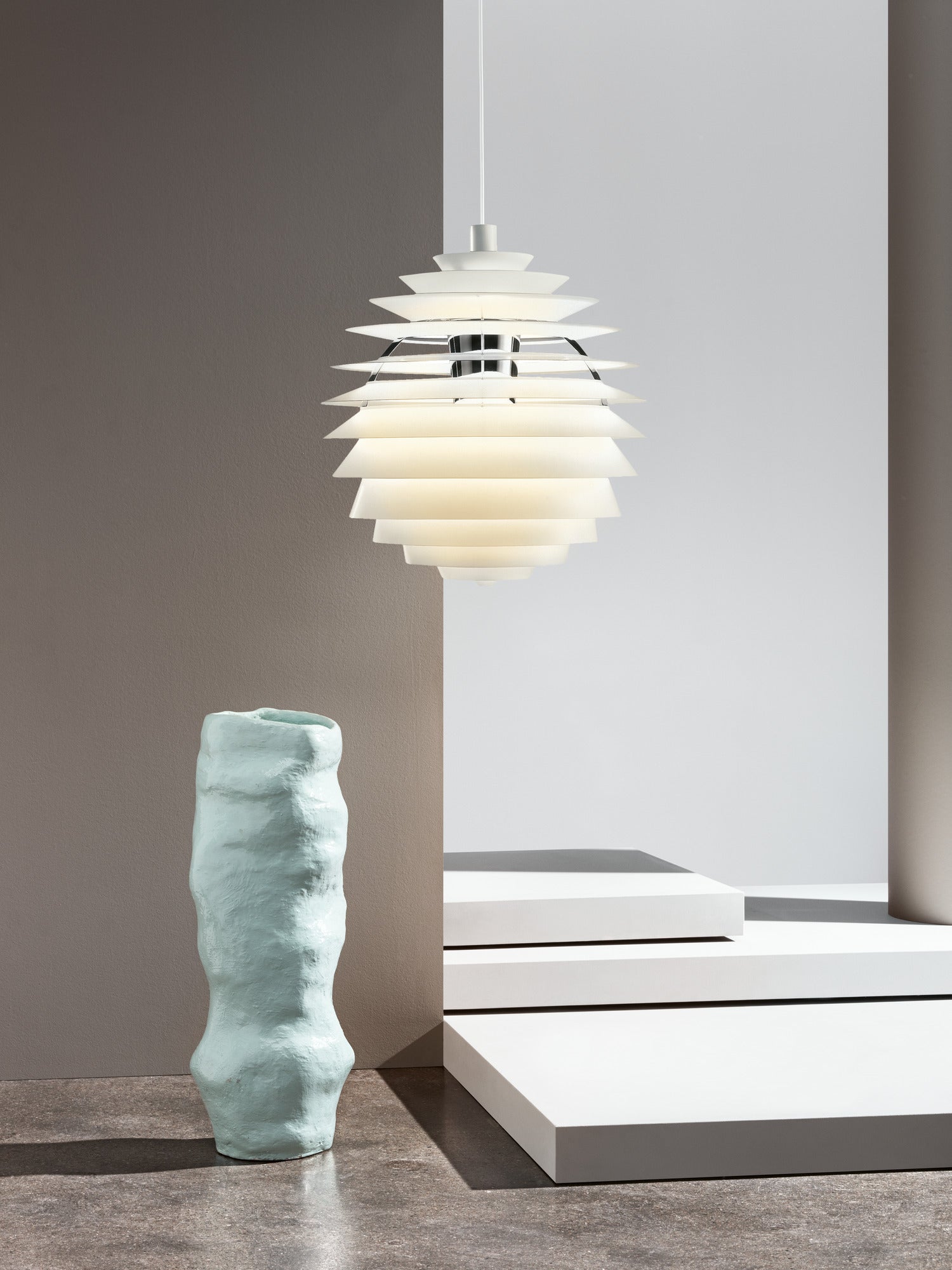 PH LOUVRE white pendant lamp