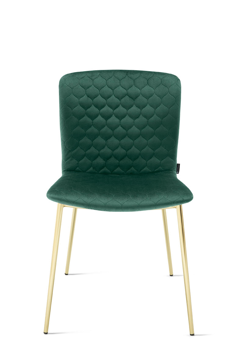 LOVE upholstered chair with a golden base