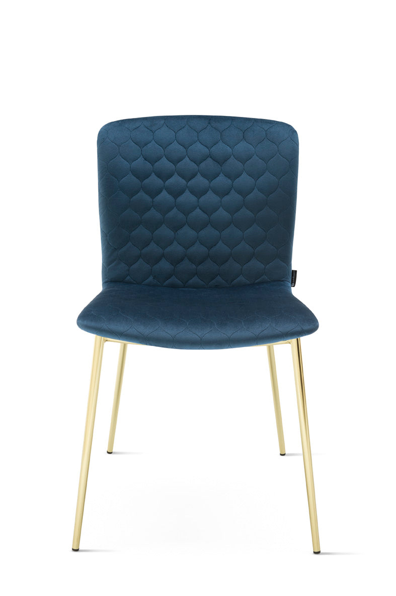LOVE upholstered chair with a golden base