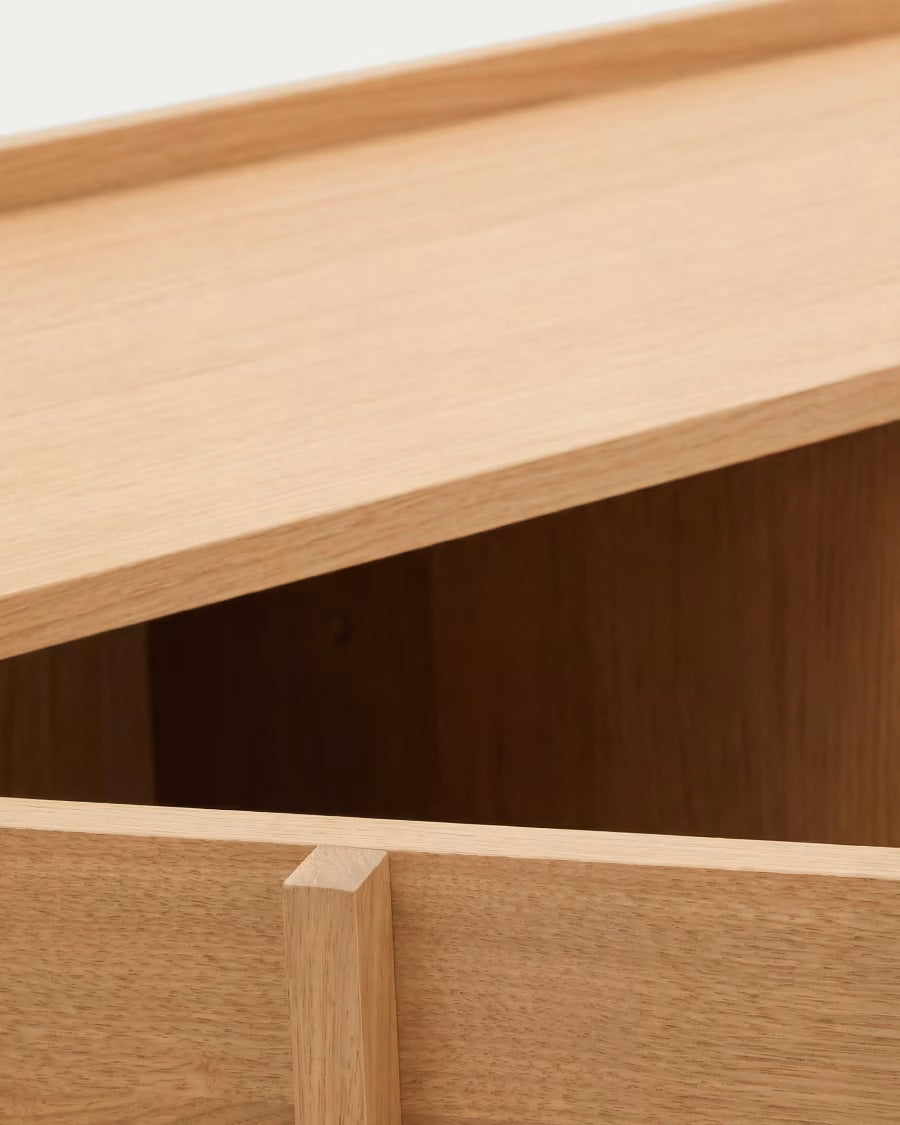 Komoda z półami ONIX fornir dębowy – styl minimalistyczny