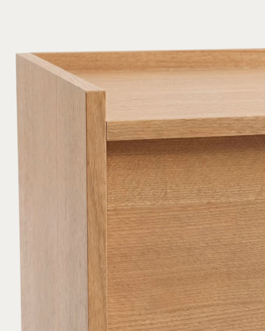 Komoda z półami ONIX fornir dębowy do salonu – styl minimalistyczny