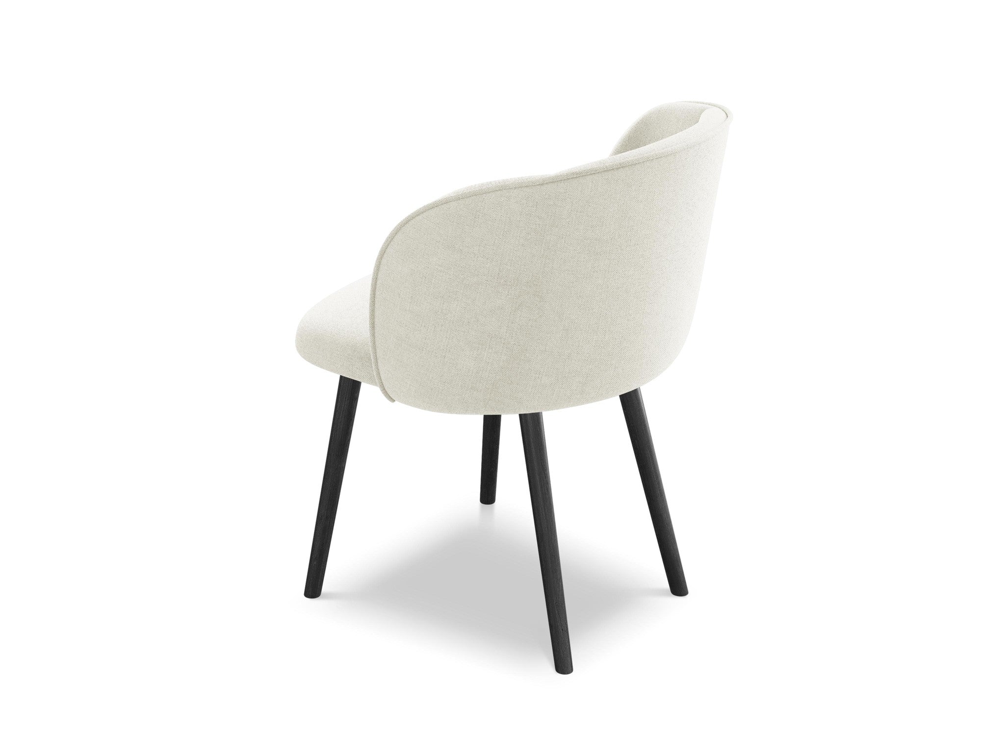 Krzesło MAIA beżowy z czarną dębową podstawą