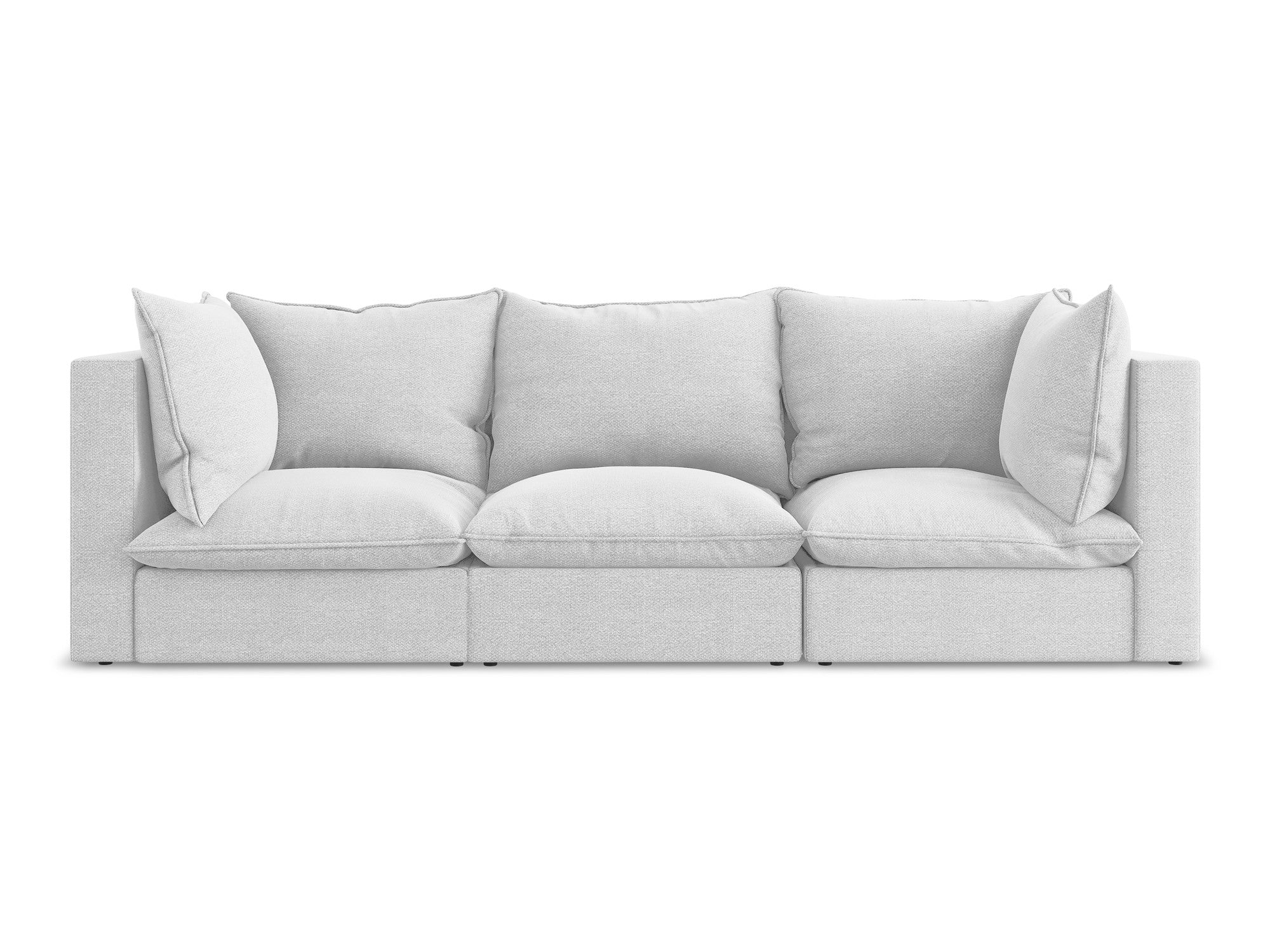 3-Seater Sofa MANAO Silver Boucle