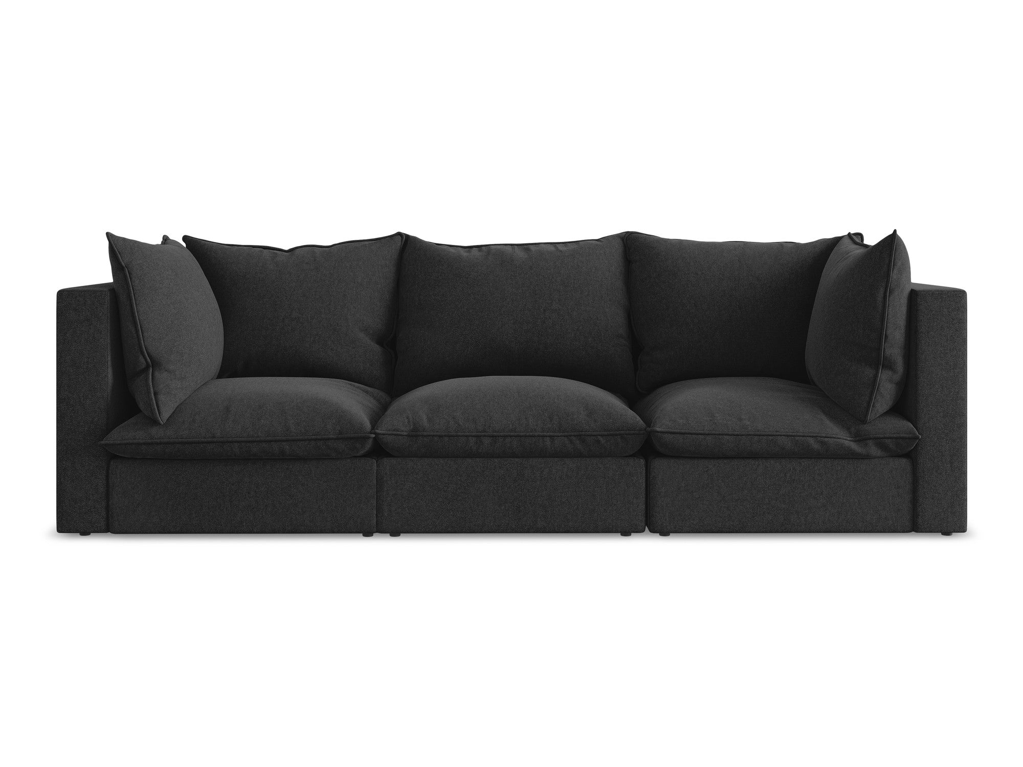 Sofa aus Samt für 3 Personen MANAO schwarz