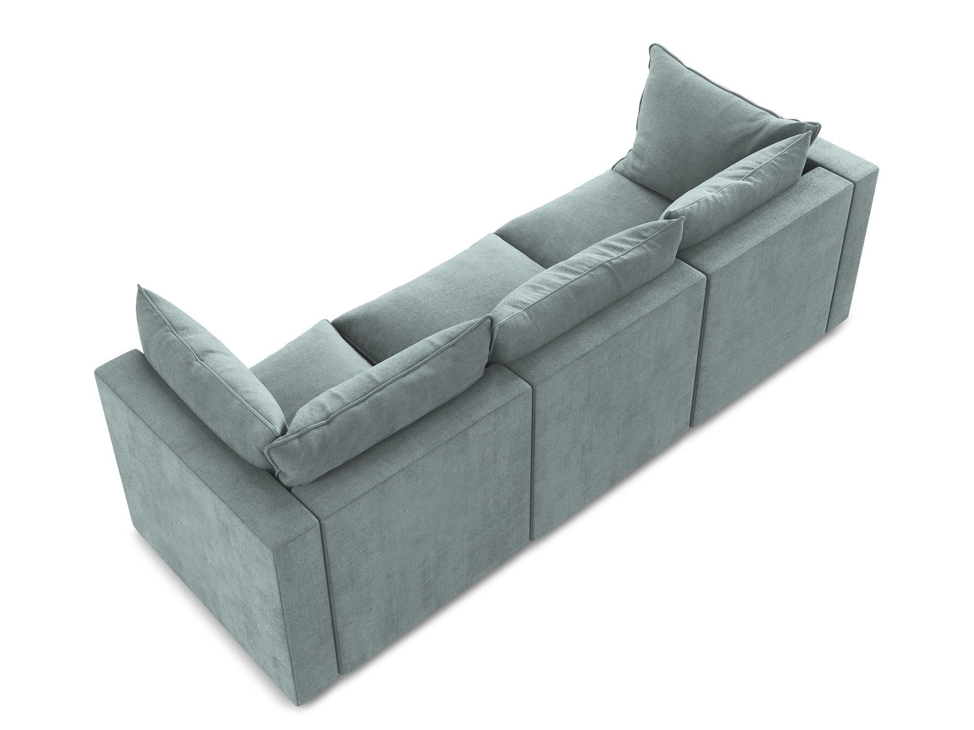 Sofa 3-Sitzer MANAO in blauen Jeansstoff
