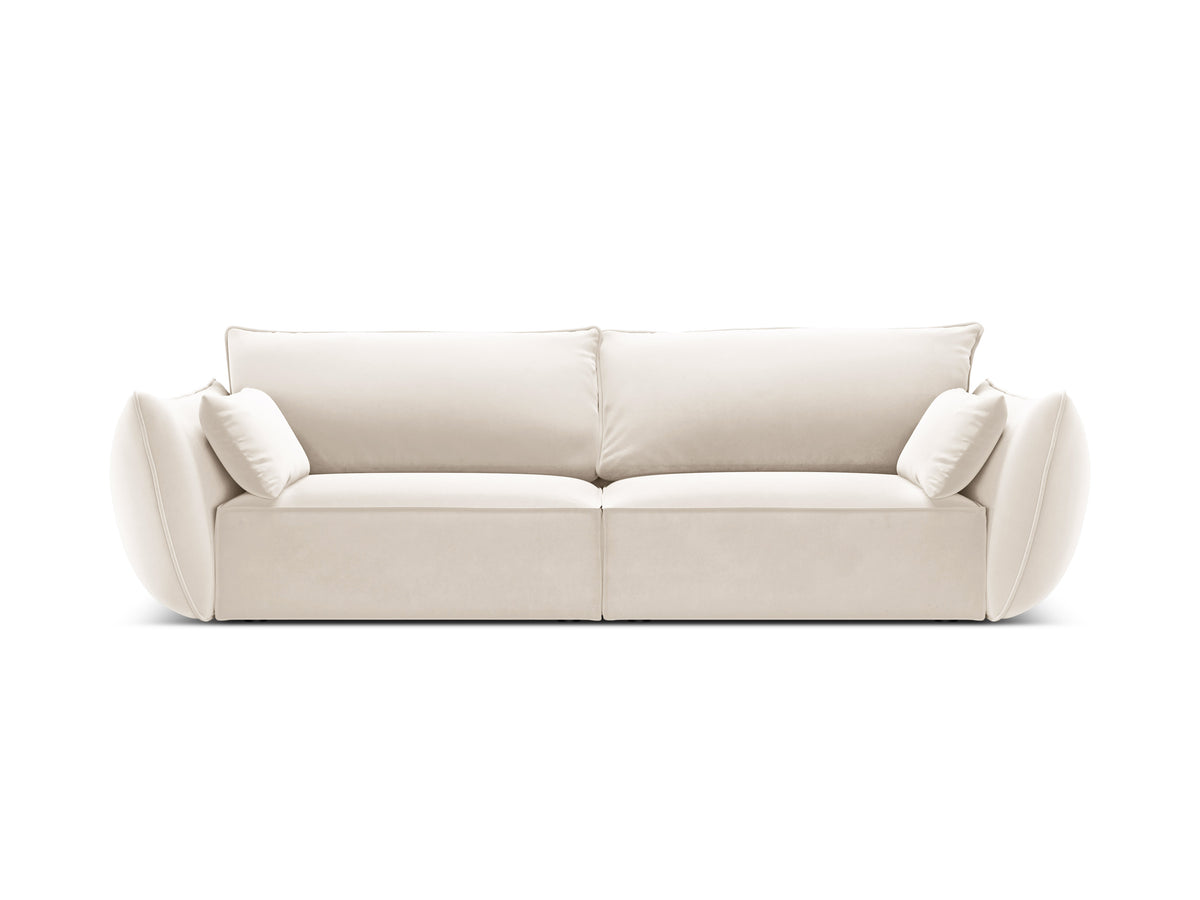 Sofa aksamitna 3-osobowa VANDA beżowy