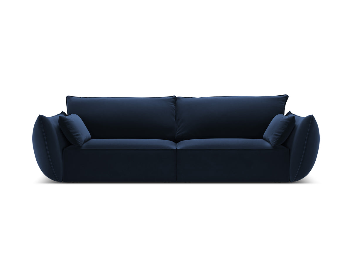 Sofa aksamitna 3-osobowa VANDA granatowy