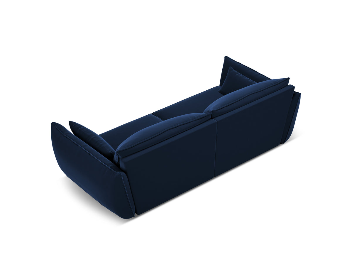 Sofa aksamitna 3-osobowa VANDA granatowy