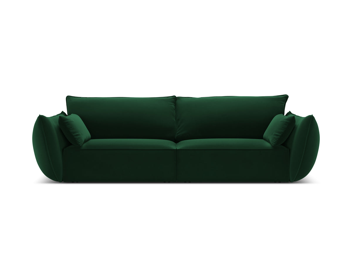 Sofa aksamitna 3-osobowa VANDA butelkowa zieleń