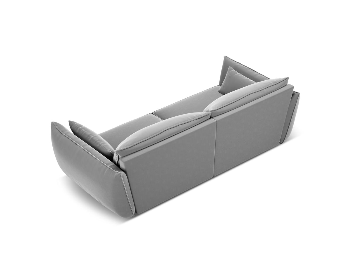 Sofa aksamitna 3-osobowa VANDA szary