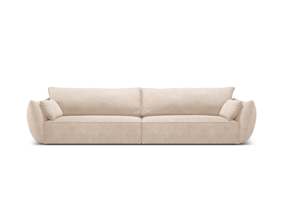 Sofa w tkaninie szenilowej 4-osobowa VANDA beżowy