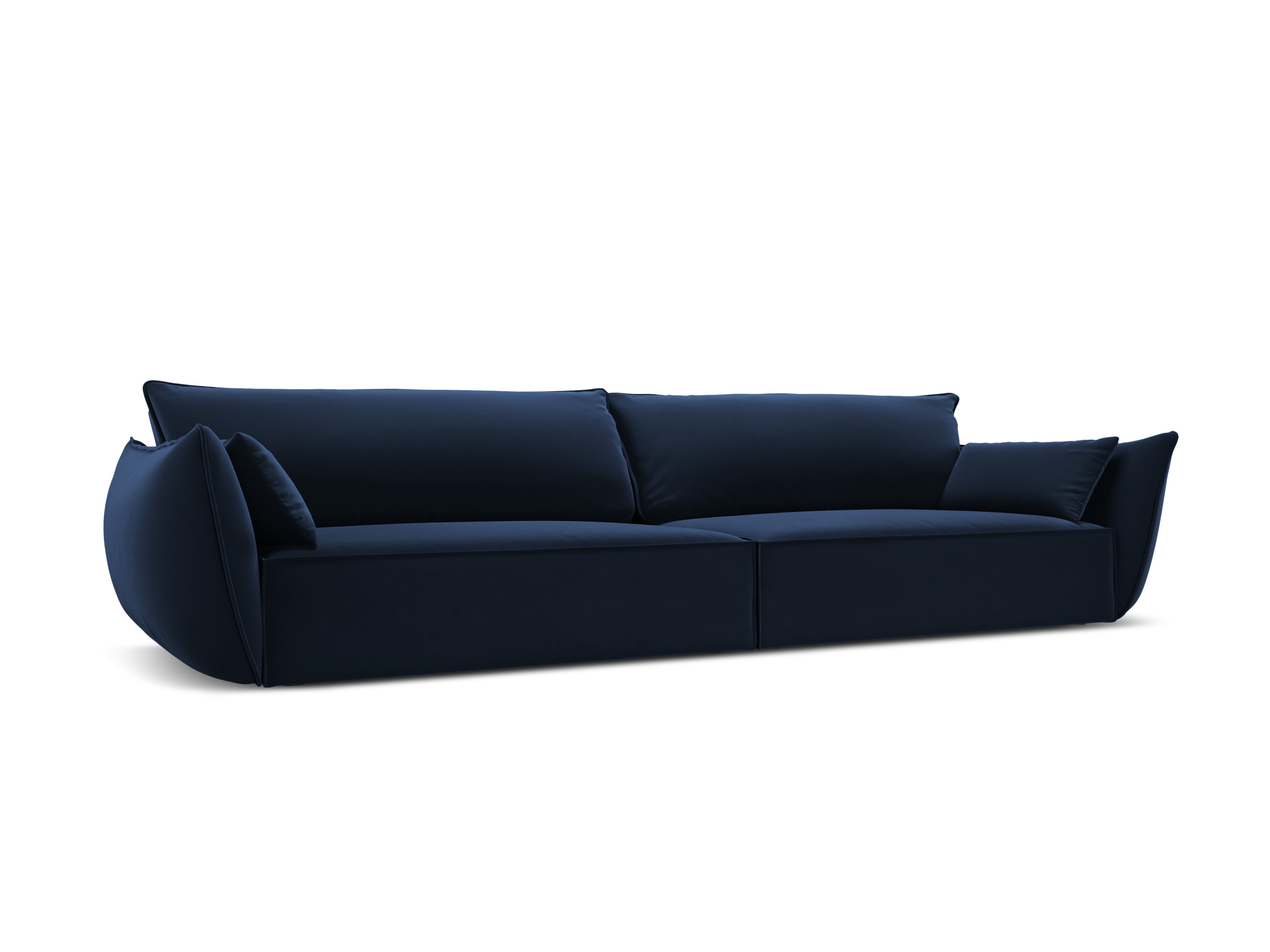 Sofa aksamitna 4-osobowa VANDA granatowy