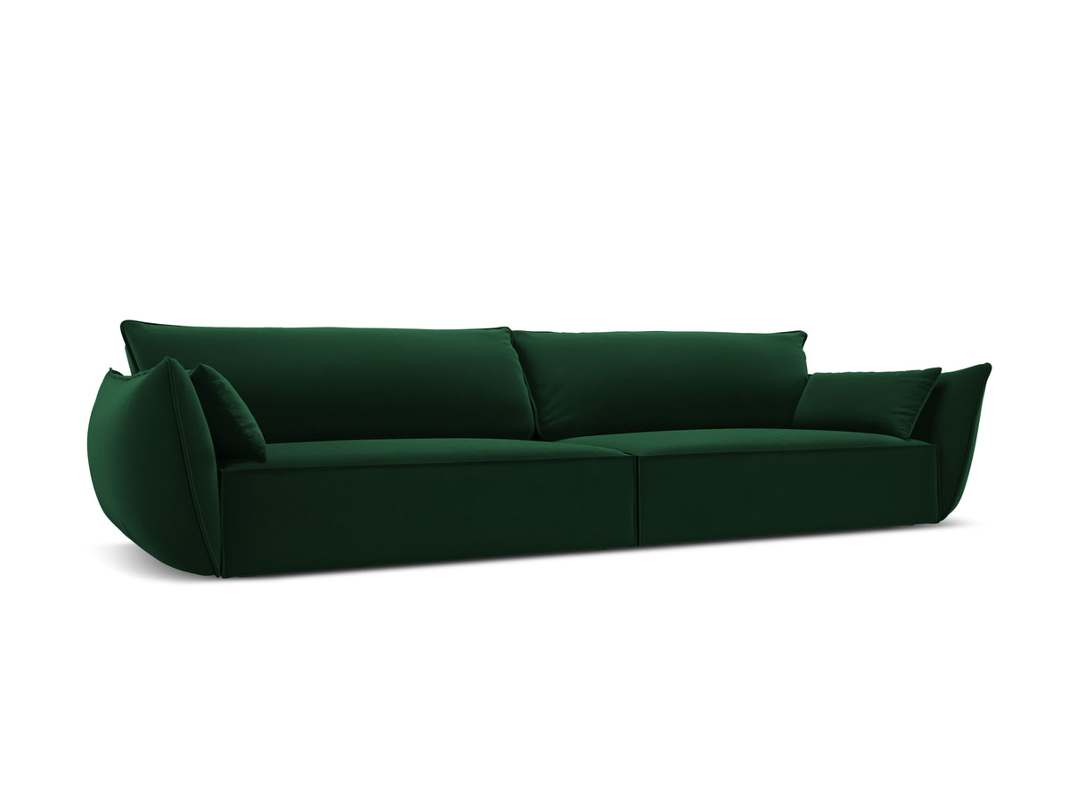 Sofa aksamitna 4-osobowa VANDA butelkowa zieleń