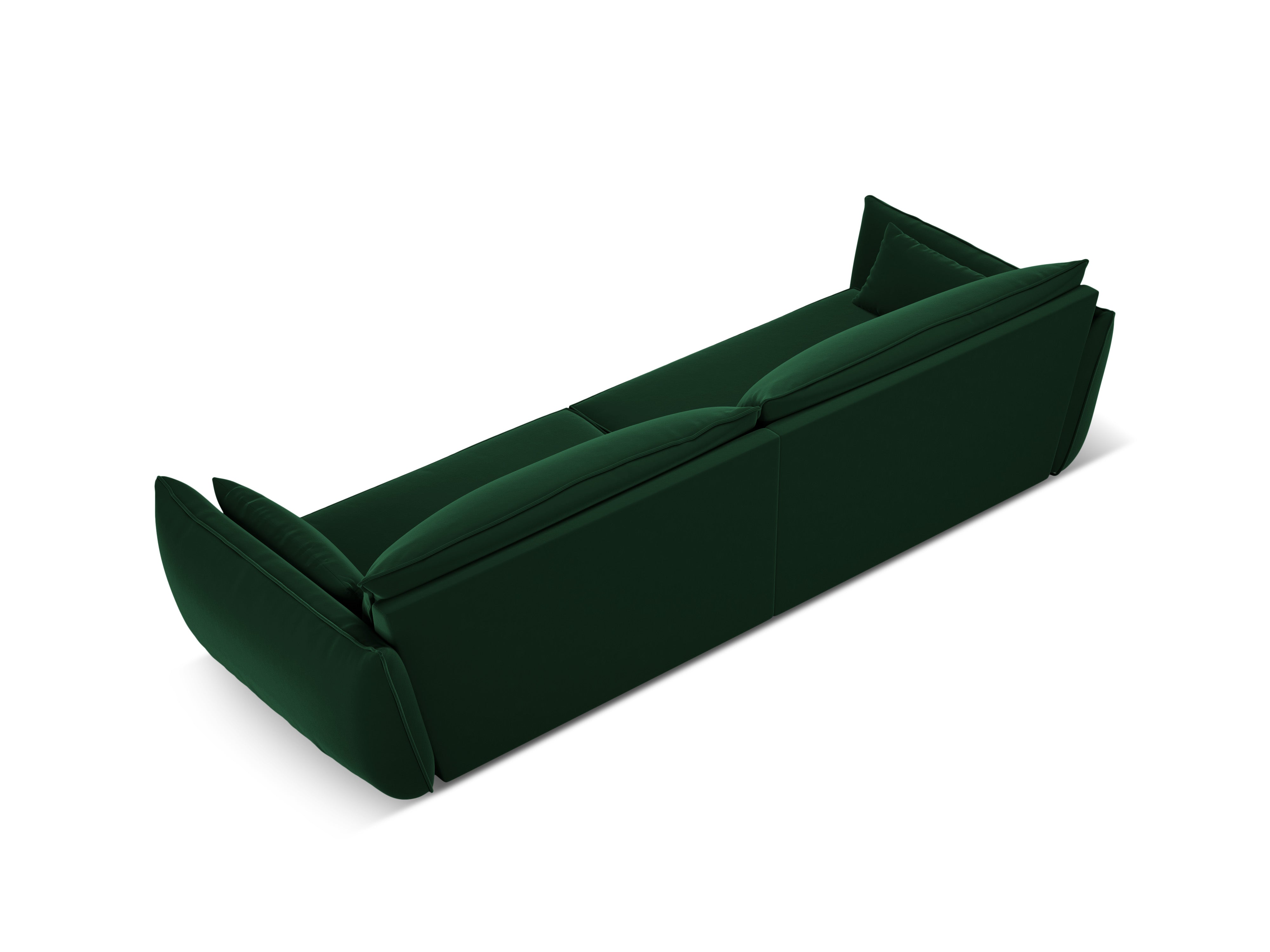 Sofa aksamitna 4-osobowa VANDA butelkowa zieleń