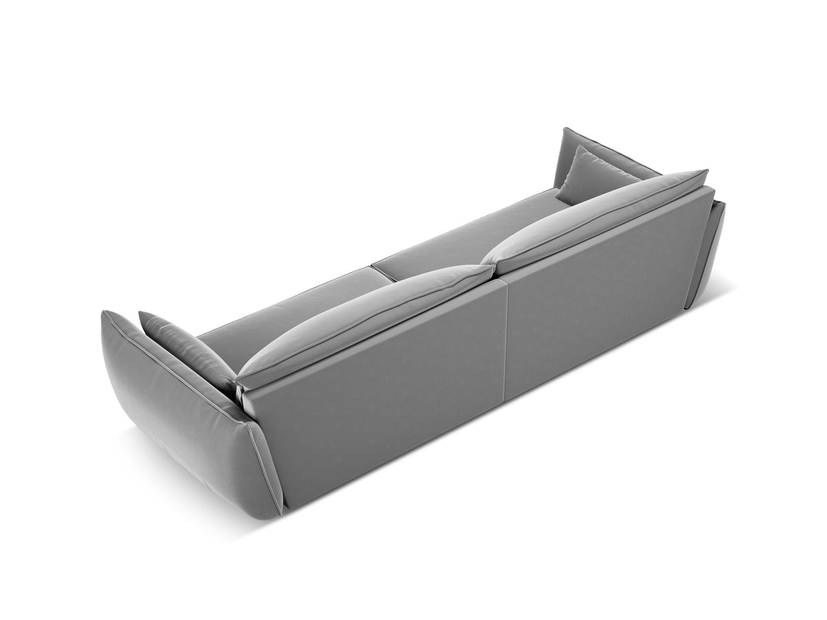 Sofa aksamitna 4-osobowa VANDA szary