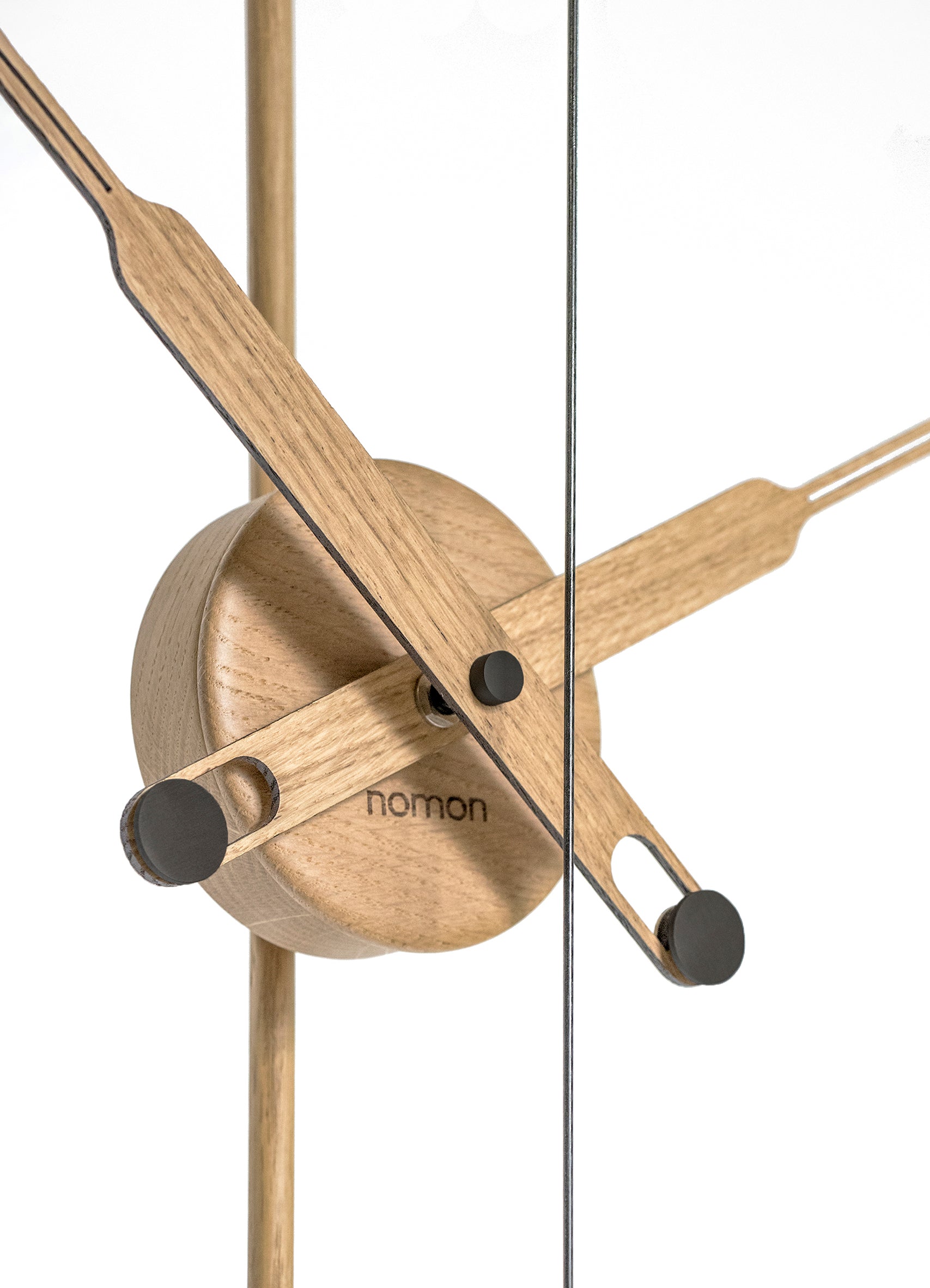 MINI BARCELONA PREMIUM wall clock oak wood with black finish